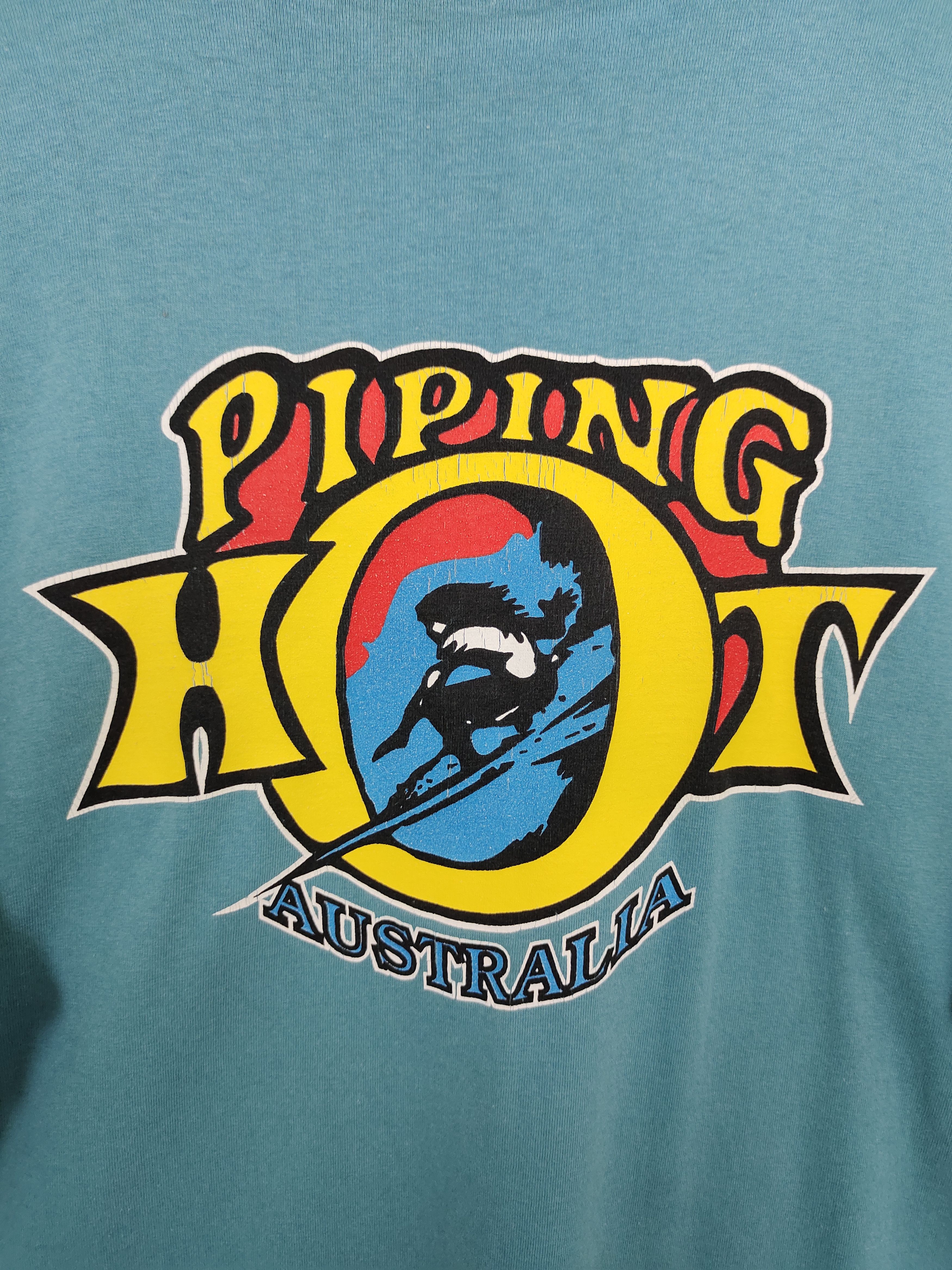 Mambo Vintage 90s Piping Hot Australia Surfing Oversize T Shirt Size US M / EU 48-50 / 2 - 4 Thumbnail