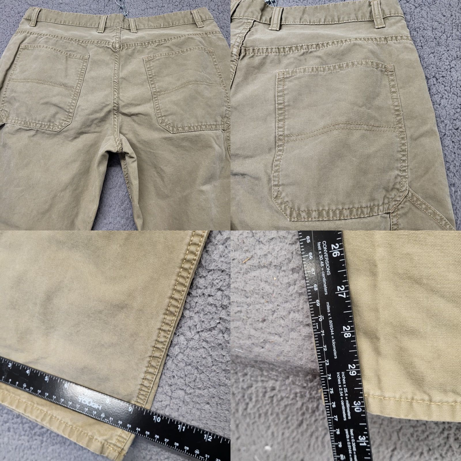 The Mountain Blue Mountain Pants Men’s 36x32 Khaki Carpenter Utility Work 100% Cotton Canvas Size US 36 / EU 52 - 8 Thumbnail