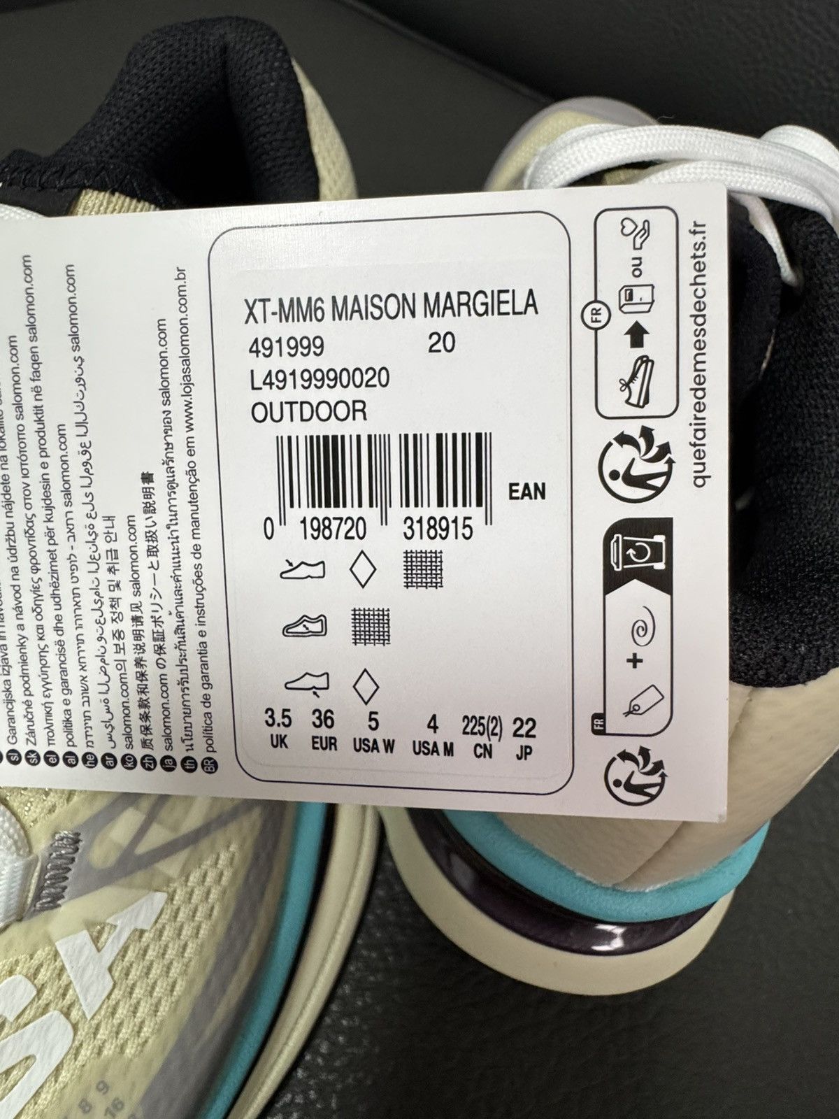 Salomon NIB XT-MM6 Retro Hiking Sneakers Unisex - Beige/Blue, 36 Size US 5 / IT 35 - 7 Thumbnail