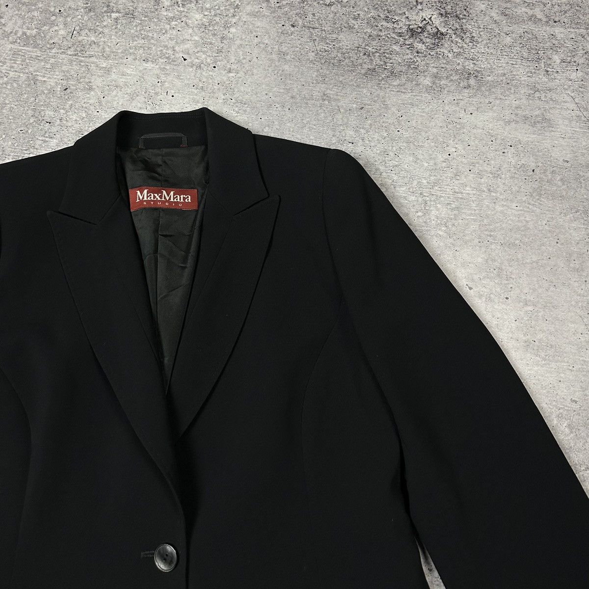 Max Mara × Vintage Max Mara Studio Refolo Blazer Jacket One Button Women’s Size M / US 6-8 / IT 42-44 - 3 Thumbnail