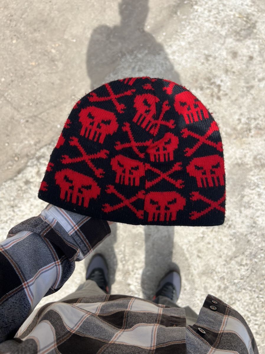 Vintage VERY RARE SKULL MONOGRAM HATS DESIGNER JAPAN STYLE Y2K SK8 Size ONE SIZE - 2 Thumbnail