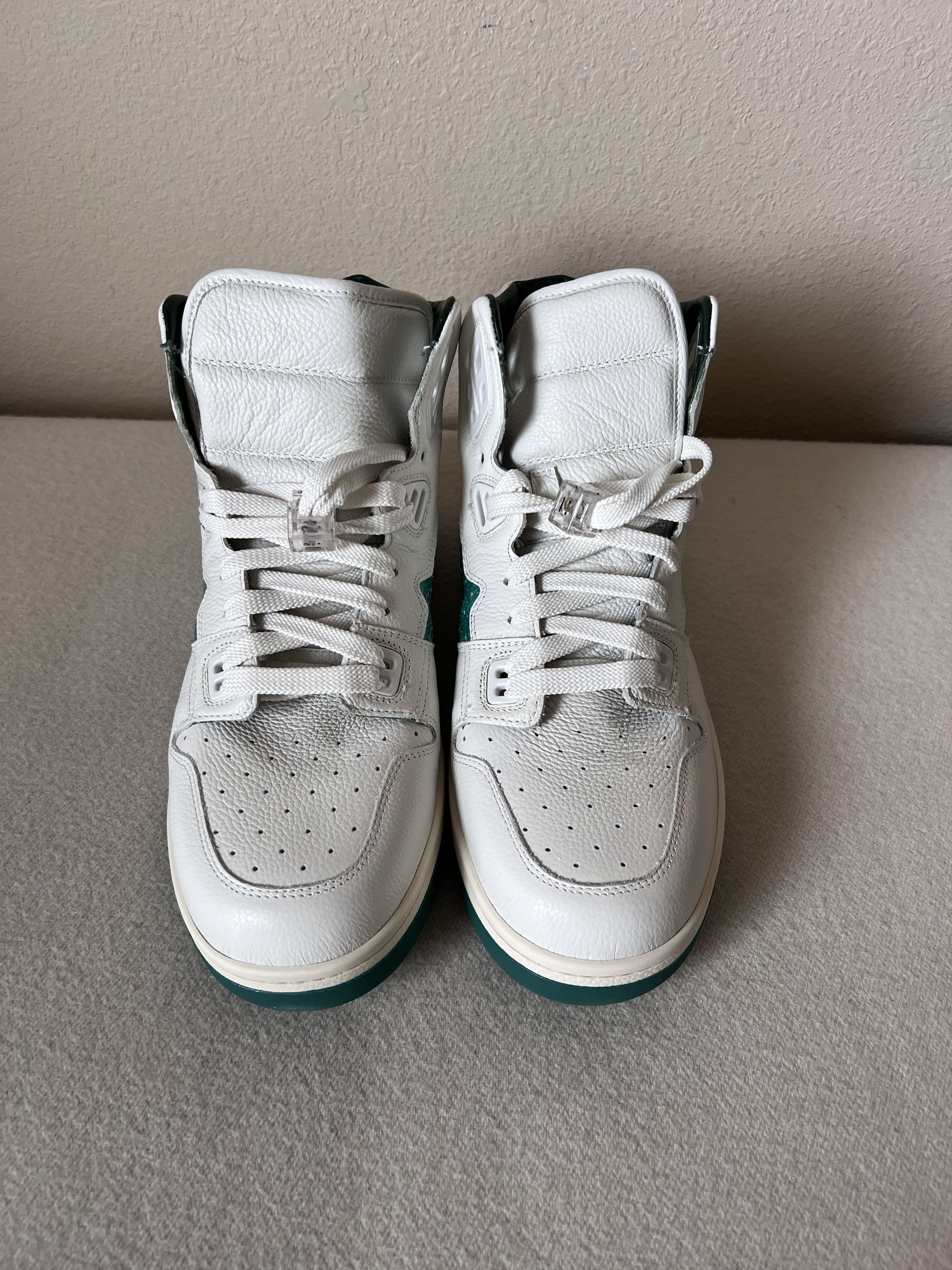 Acne Studios Acne Studios High Top Pop Sneakers in White Green Size US 11 / EU 44 - 4 Thumbnail