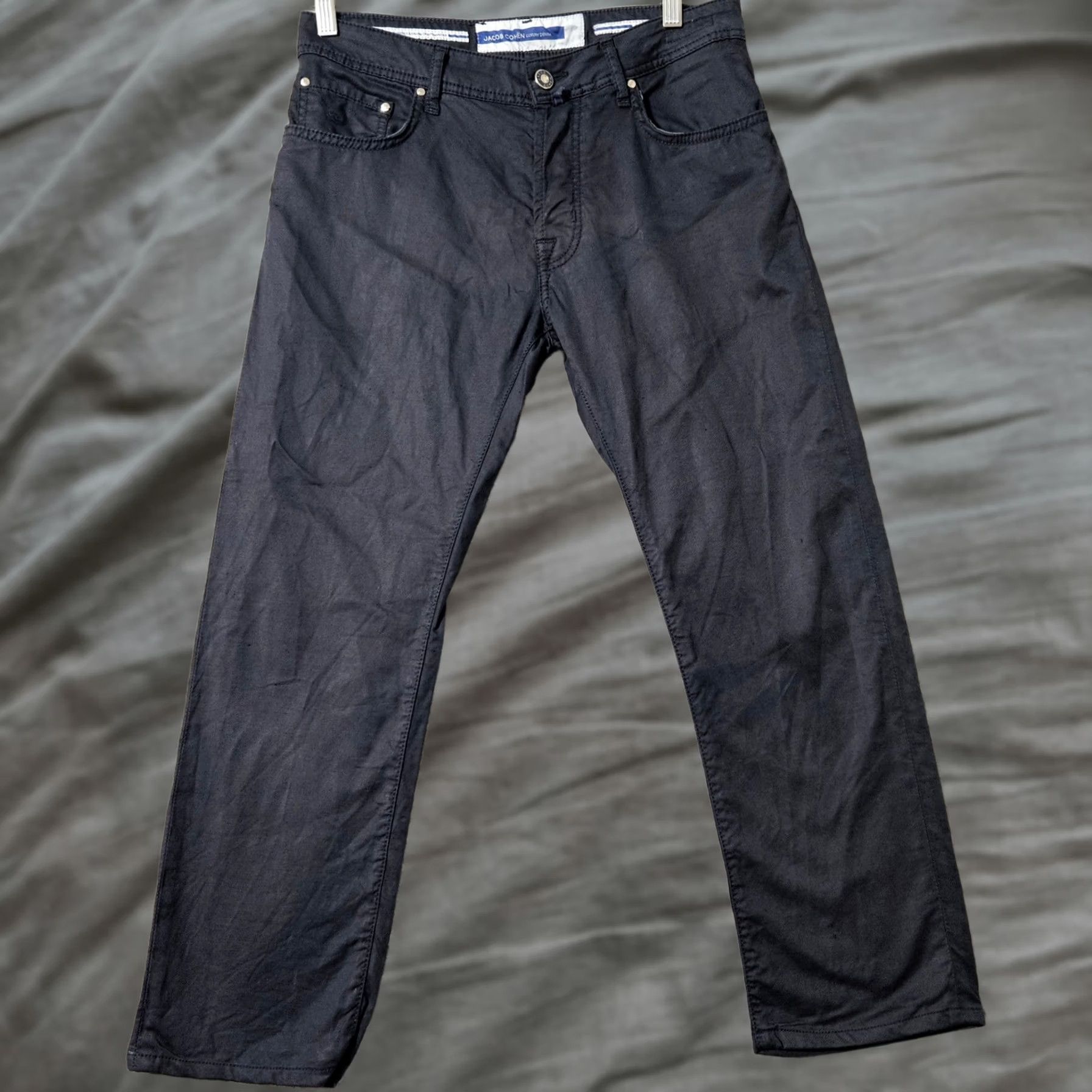 Jacob Cohen Jacob Cohen Bard Classic Chino Pants Trousers Cotton Stretch Slim Blue 32x26 Size US 32 / EU 48 - 1 Thumbnail