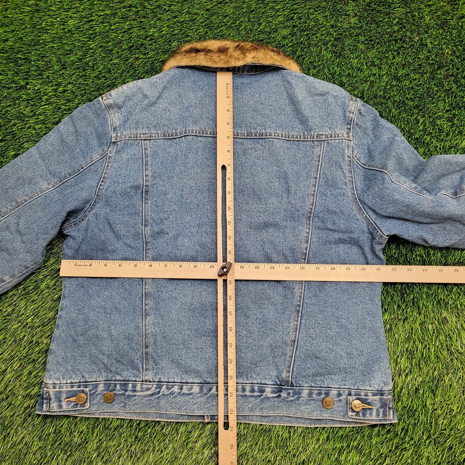 Lee VTG LEE Trucker Denim Jacket Womens L/XL 22x24 Faded Crop Size L / US 10 / IT 46 - 4 Thumbnail