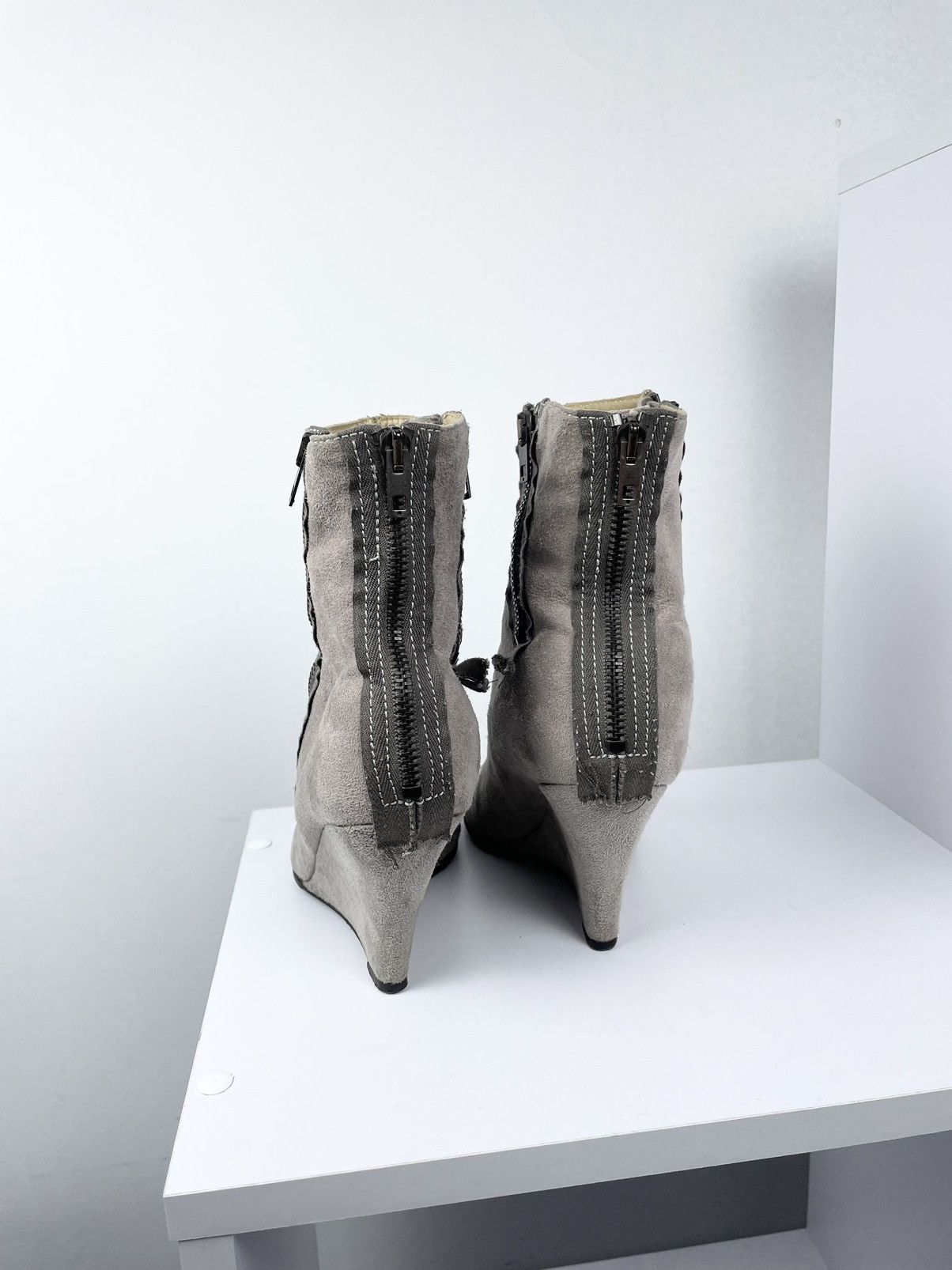 Acne Studios Acne Studious Open Toe Beige Leather Heel Bump Boots Size US 6.5 / IT 36.5 - 3 Thumbnail