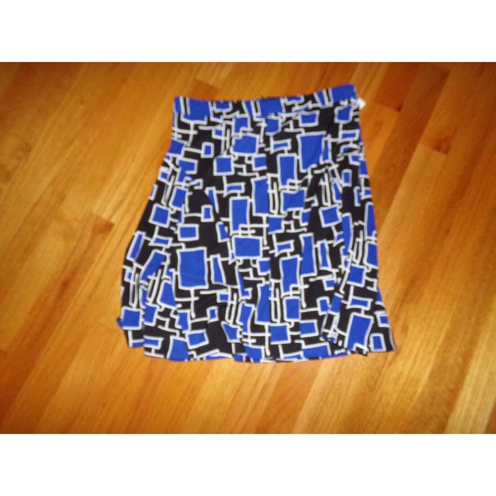 DKNY Donna Karan DKNY black/blue y2k A line skirt P EUC Knit Size 26" / US 2 / IT 38 - 1 Thumbnail