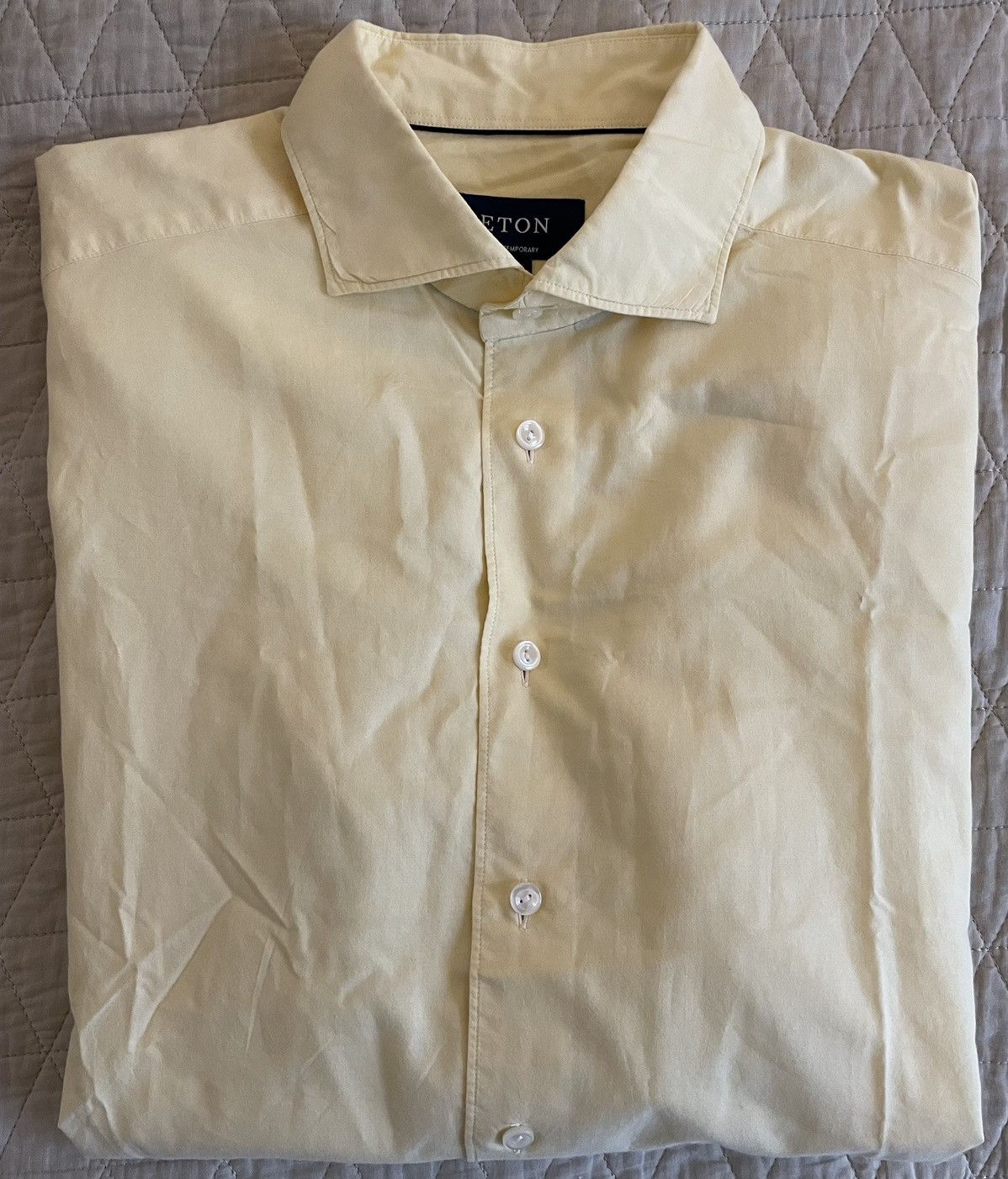 Eton Cotton-Silk Lightweight Twill Shirt Size US L / EU 52-54 / 3 - 2 Thumbnail