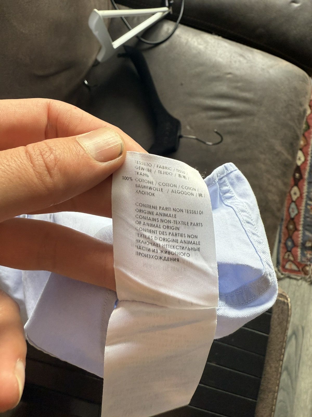 Gucci Light Blue Slim Shirt with Mother of Pewrl Buttons Size US M / EU 48-50 / 2 - 14 Thumbnail