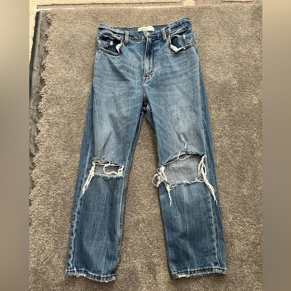 Abercrombie & Fitch Abercrombie & fitch ankle straight ultra high rise Jean Size 27" / US 4 / IT 40 - 1 Thumbnail