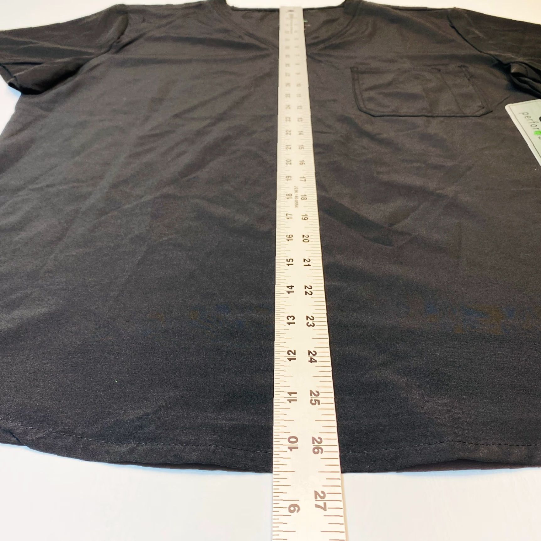Vintage GT Performance Scrub Top Women's Large Black V-Neck 4 Way Stretch Tuck-In Polyester Medical Solid Black GTN-817BL/L Size L / US 10 / IT 46 - 4 Thumbnail