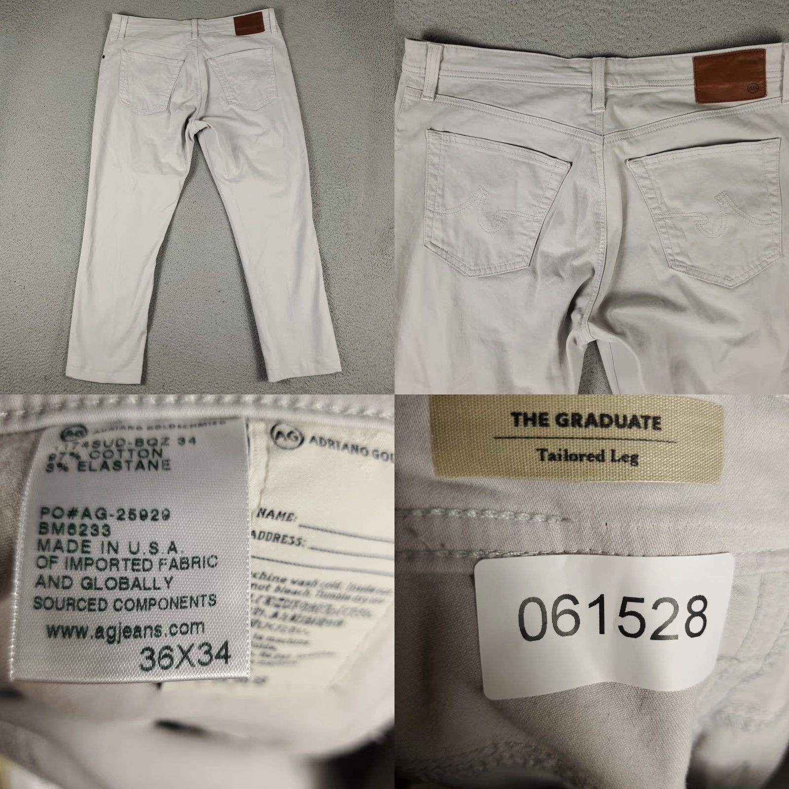 Vintage VINTAGE AG Adriano Goldschmied Jeans Mens 36x27 Straight Fit 5-Pocket Denim Pants Gray Size US 36 / EU 52 - 8 Thumbnail