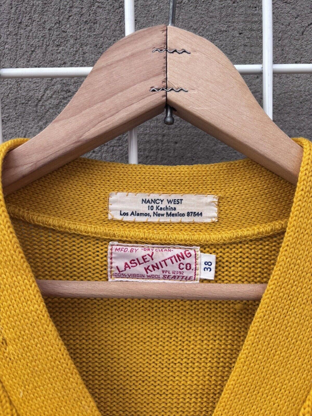 Vintage Vintage Wool Lasley Knitting Letterman Sweater 50s Toppers Size S / US 4 / IT 40 - 4 Thumbnail
