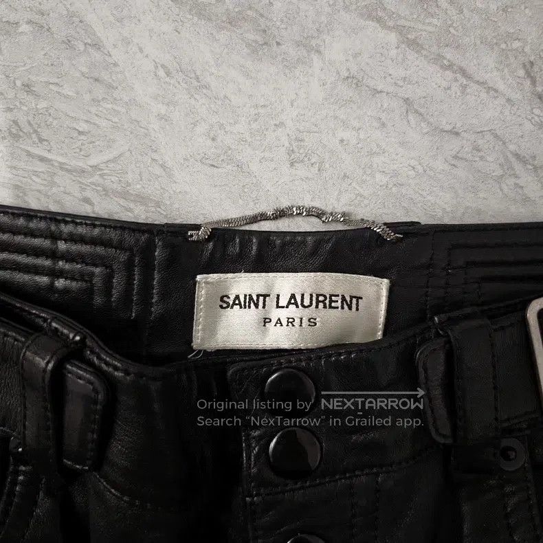 Saint Laurent Paris Saint Laurent Paris size F40 Black Samurai Multi-Zipper Mot Size 23" - 4 Thumbnail