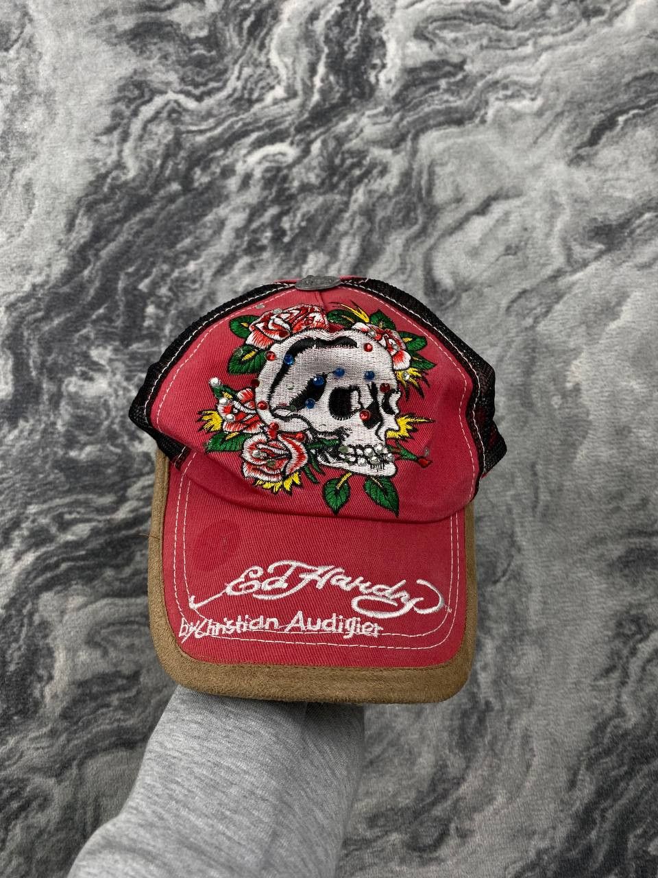 Ed Hardy Ed Hardy by Christian Audigier Eternal Love Cap Hat Y2K Red Size ONE SIZE - 4 Thumbnail