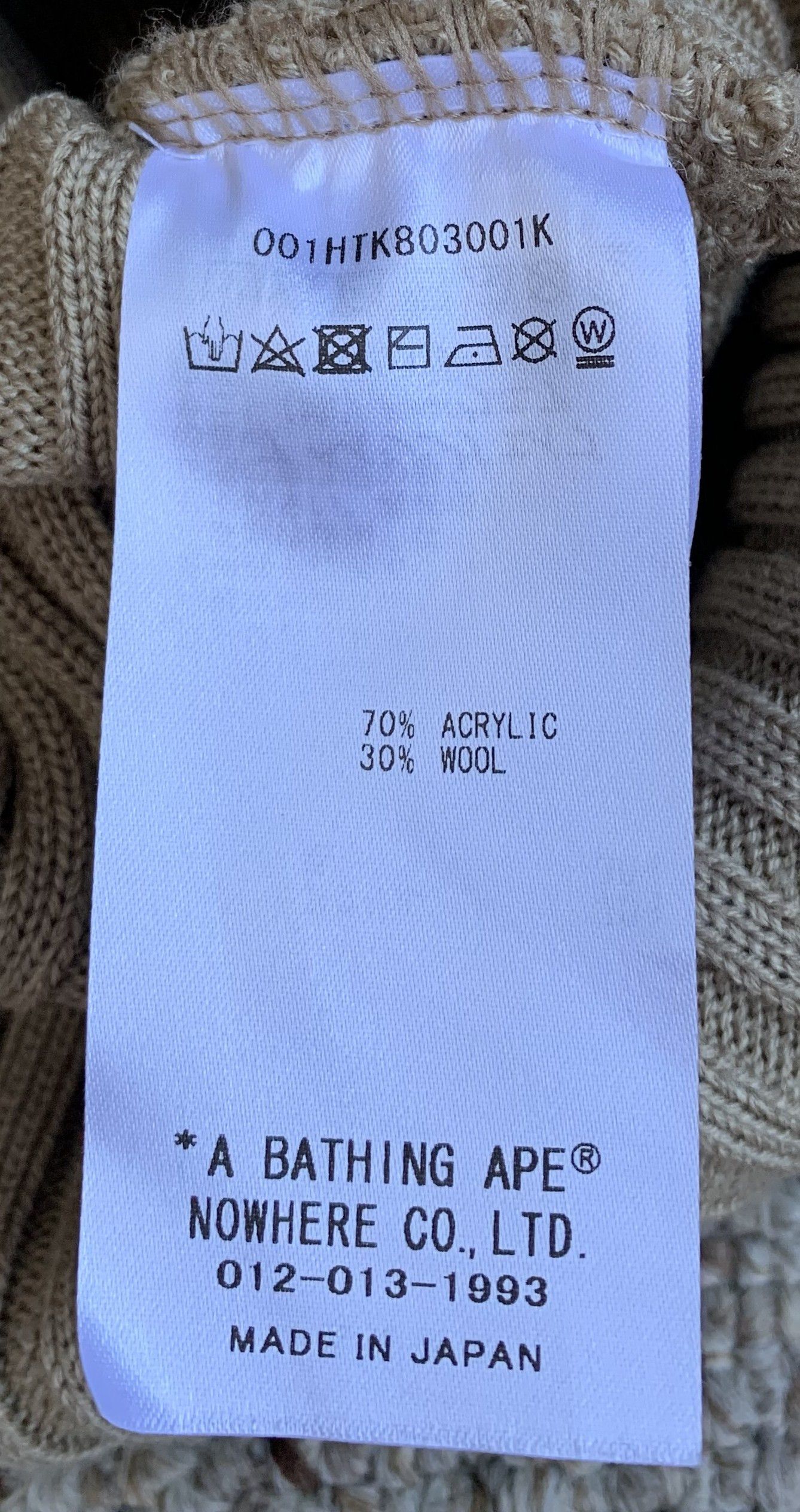 Bape OG Bape WGM Shark Beanie Size ONE SIZE - 5 Thumbnail
