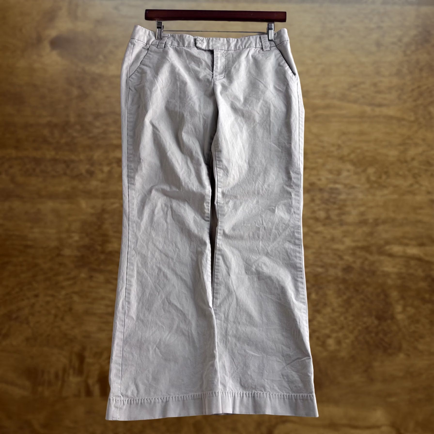 American Eagle Outfitters Vintage American Eagle Outfitters Khakis Pants Womens 14 Long Twill Straight Flare Beige With Embroidered Logo"} Size 36" / US 14 / IT 50 - 1 Thumbnail