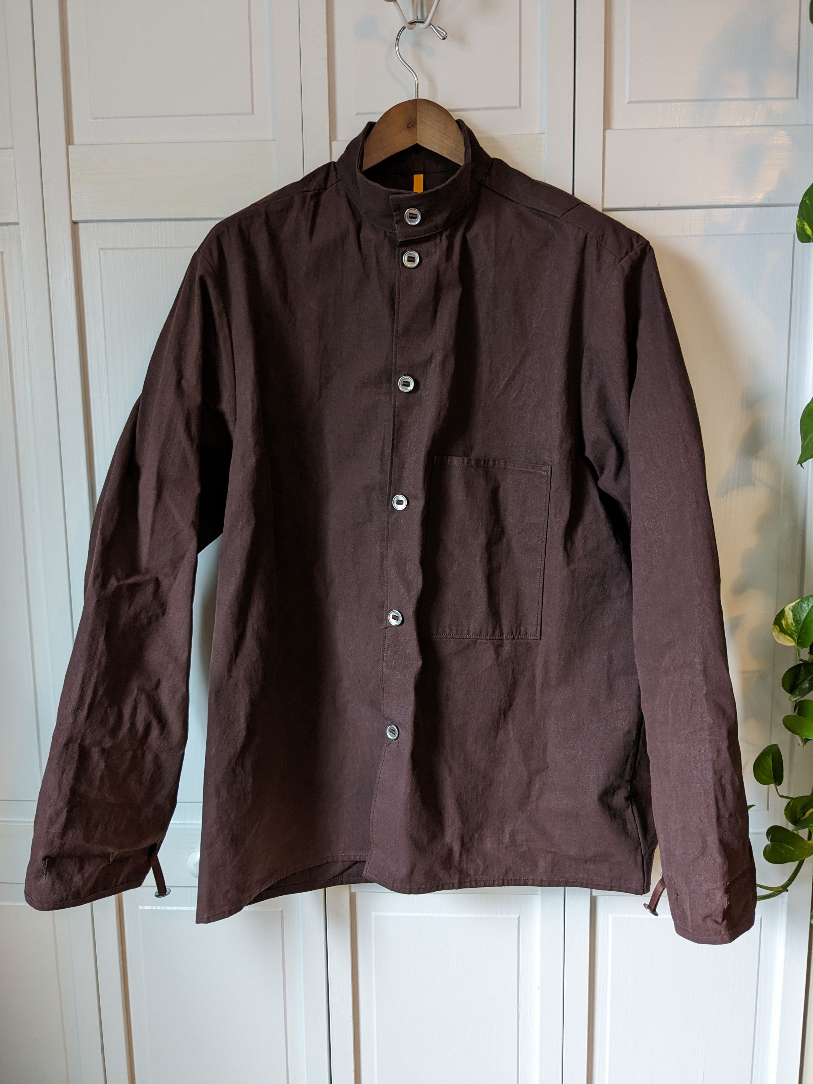 image of Chcm x Man Tle Sp Shirt 4 (Wax Tent Cloth) in Brick, Men's (Size Medium)