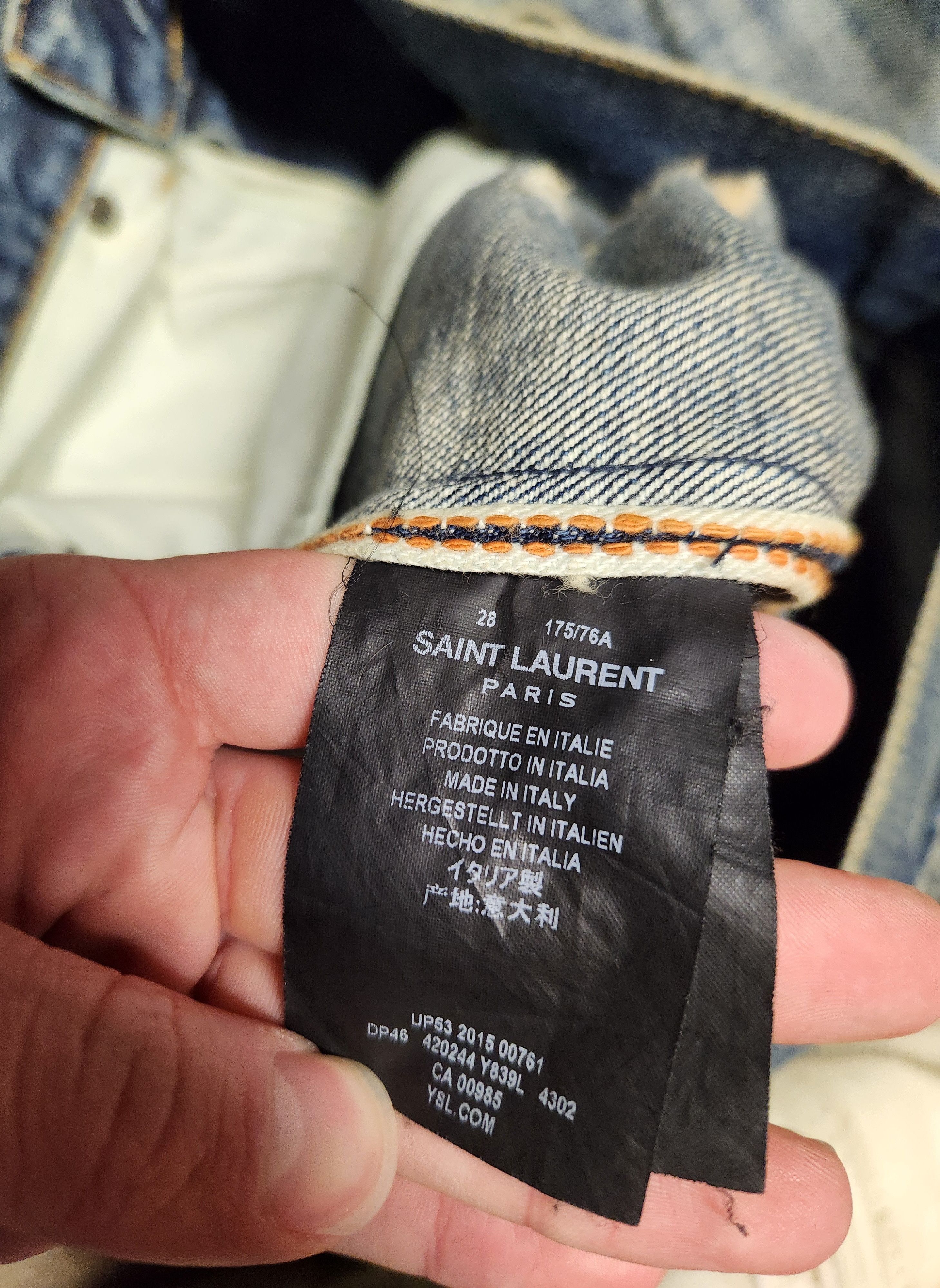 Archival Vintage SAINT LAURENT PARIS 2015 Hedi Japanese Selvedge D02 - View 6