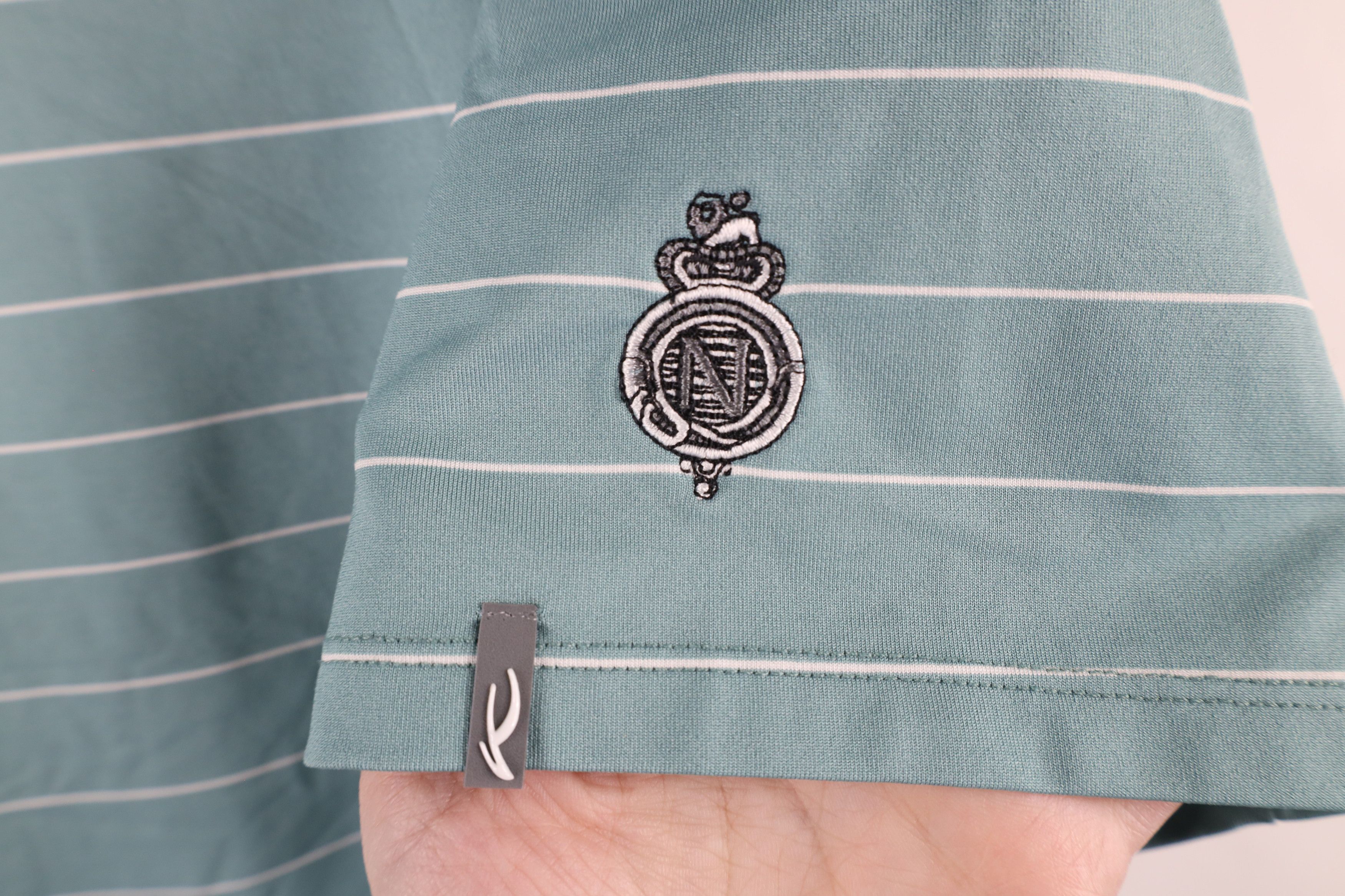 KJUS × Vintage Kjus UPF 50+ Striped Short Sleeve Collared Polo Shirt Teal Size US L / EU 52-54 / 3 - 4 Thumbnail