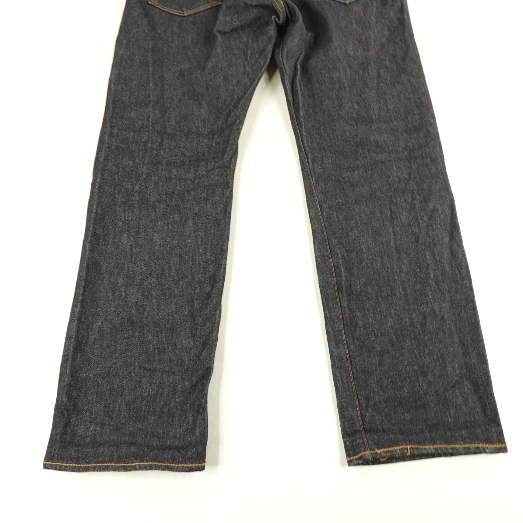 Levi's VINTAGE Levi's Jeans Mens 34x30 Cotton Denim 501 Straight Dark Wash Button Fly Black Classic Size US 35 - 7 Thumbnail