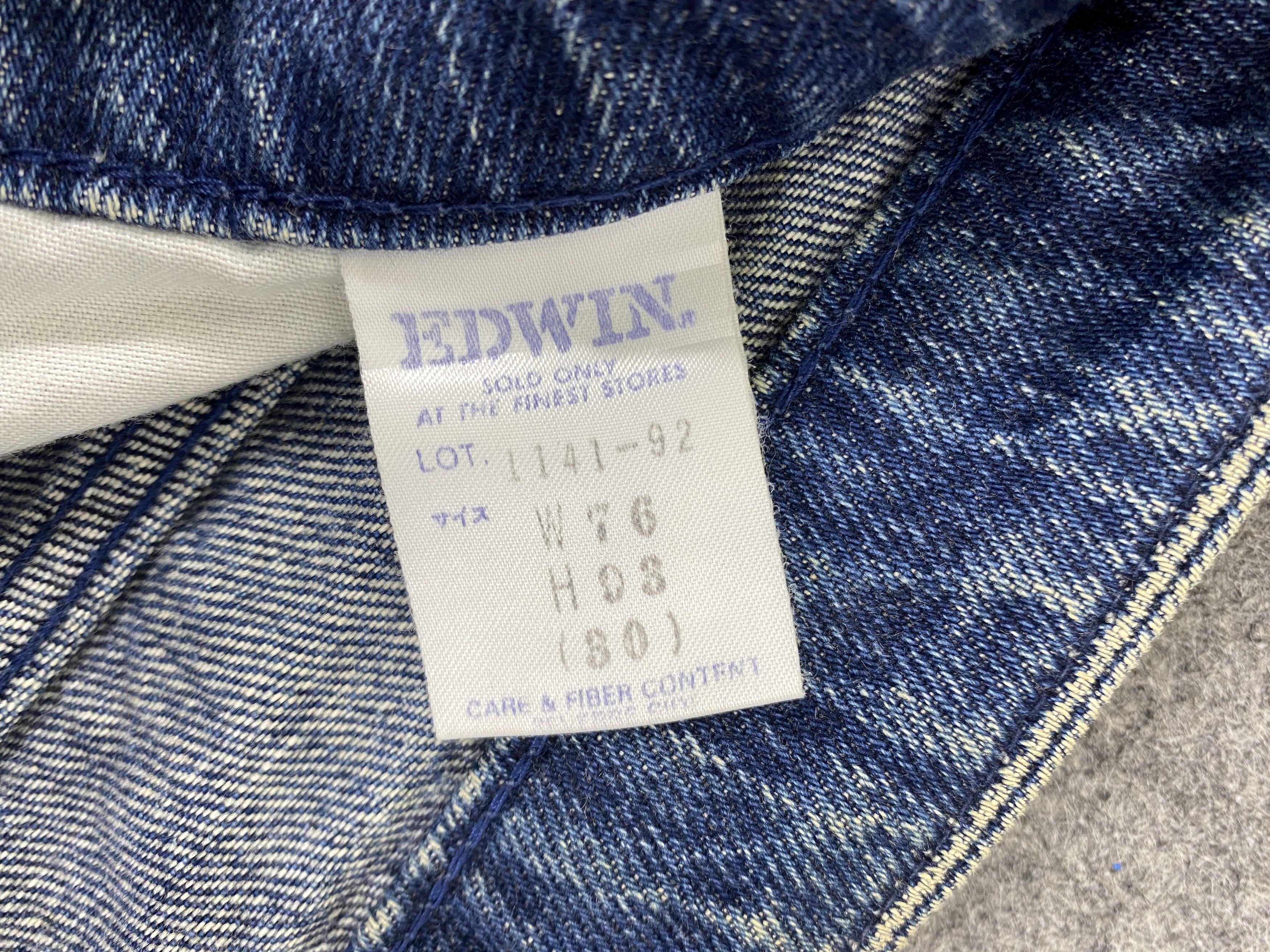 Japanese Brand Dirty Blue Vintage Edwin Jeans 29x27 Denim- JN3317 Size US 29 - 9 Thumbnail