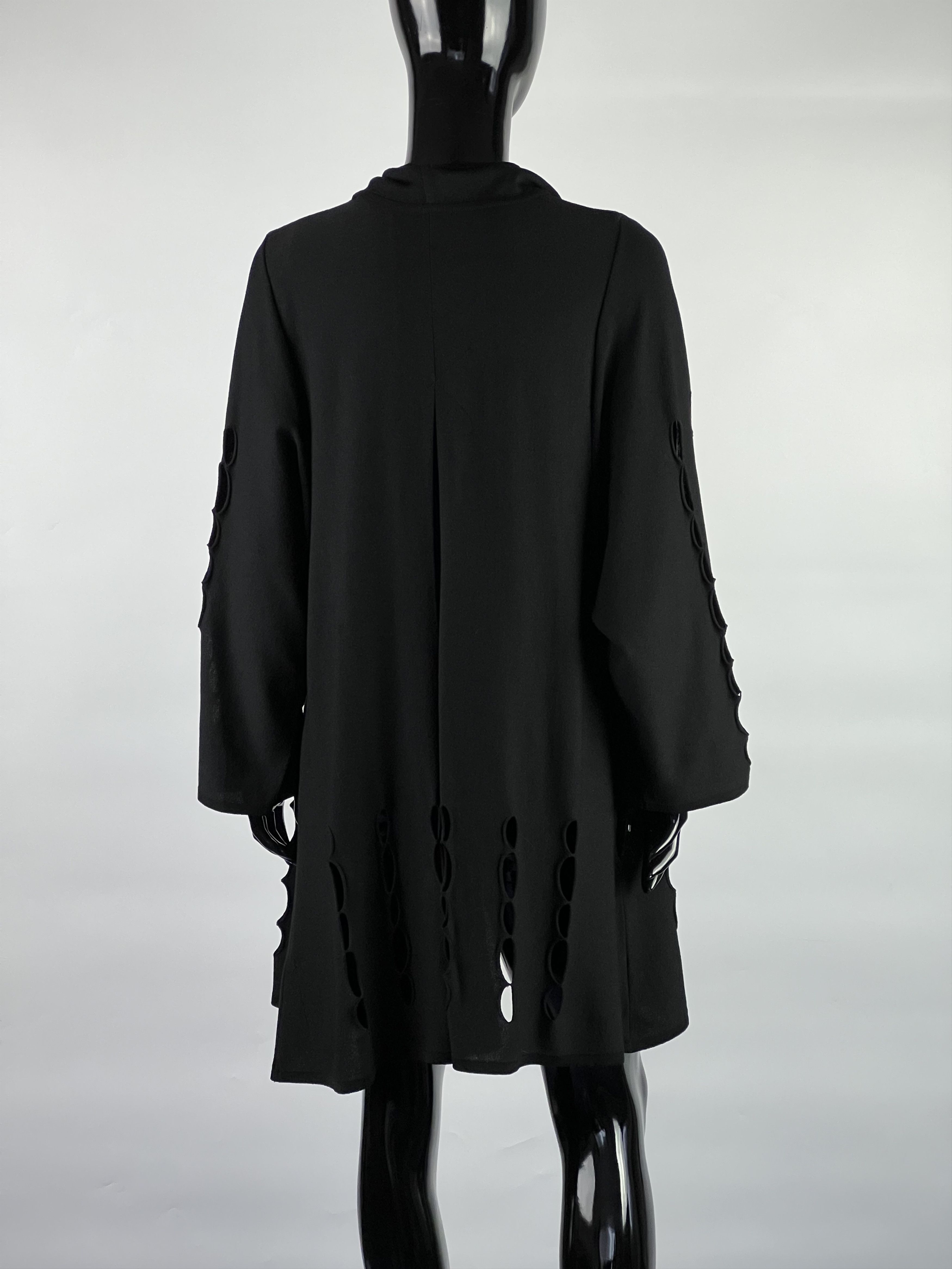 Designer Philomena Christ Black Open Cardigan Cape Size M Size M / US 6-8 / IT 42-44 - 3 Thumbnail