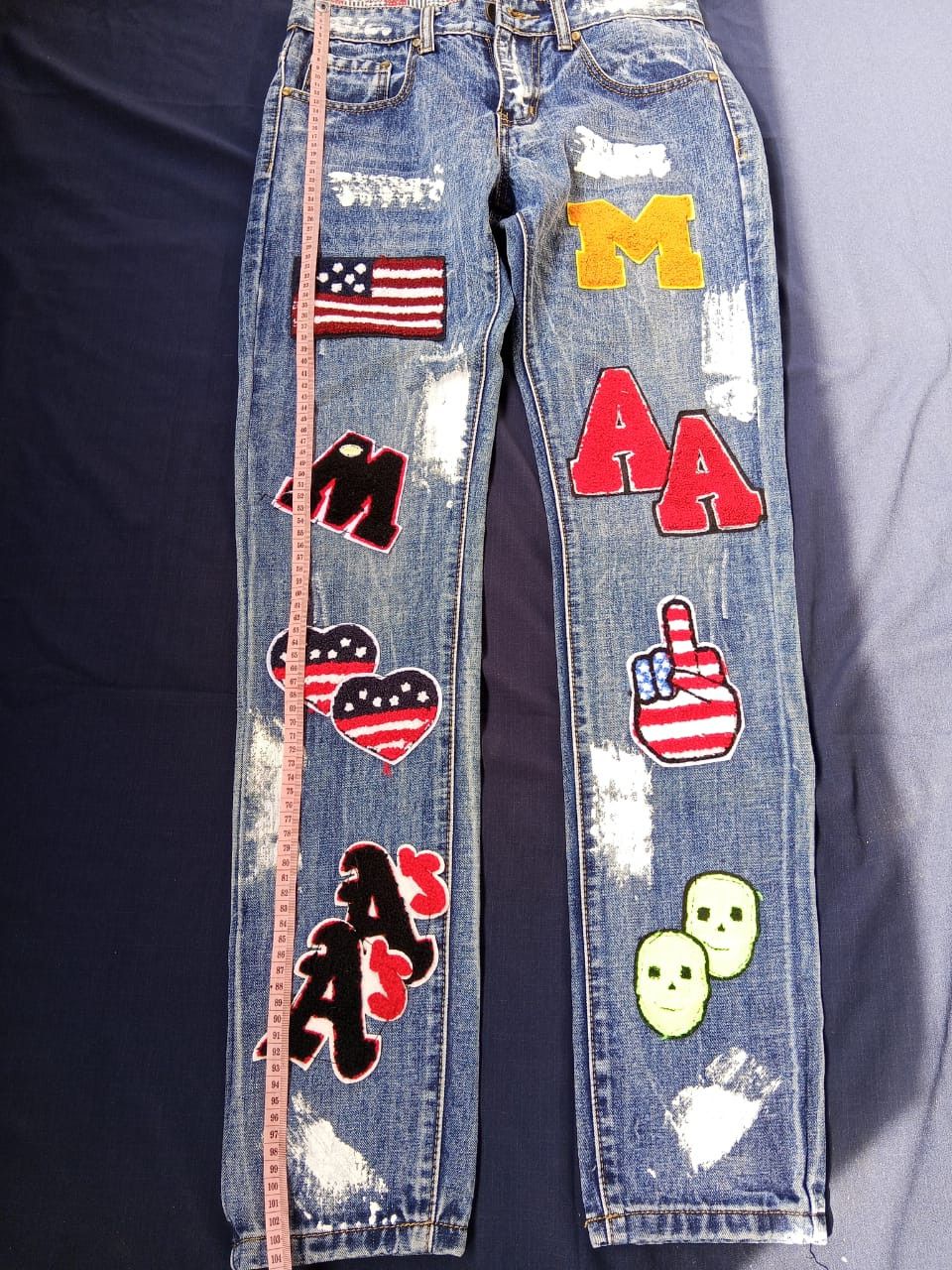 Designer × Vintage Men's Hip Hop Street Jeans Y2K Men's Slim Fit Denim Pants Size US 29 - 3 Thumbnail