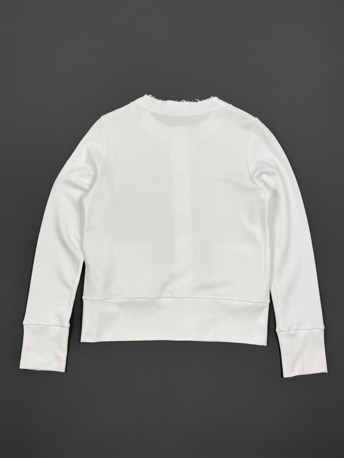 Gran Sasso Gran Sasso White Contrast Stitch Cotton Cardigan IT42 Size M / US 6-8 / IT 42-44 - 4 Thumbnail