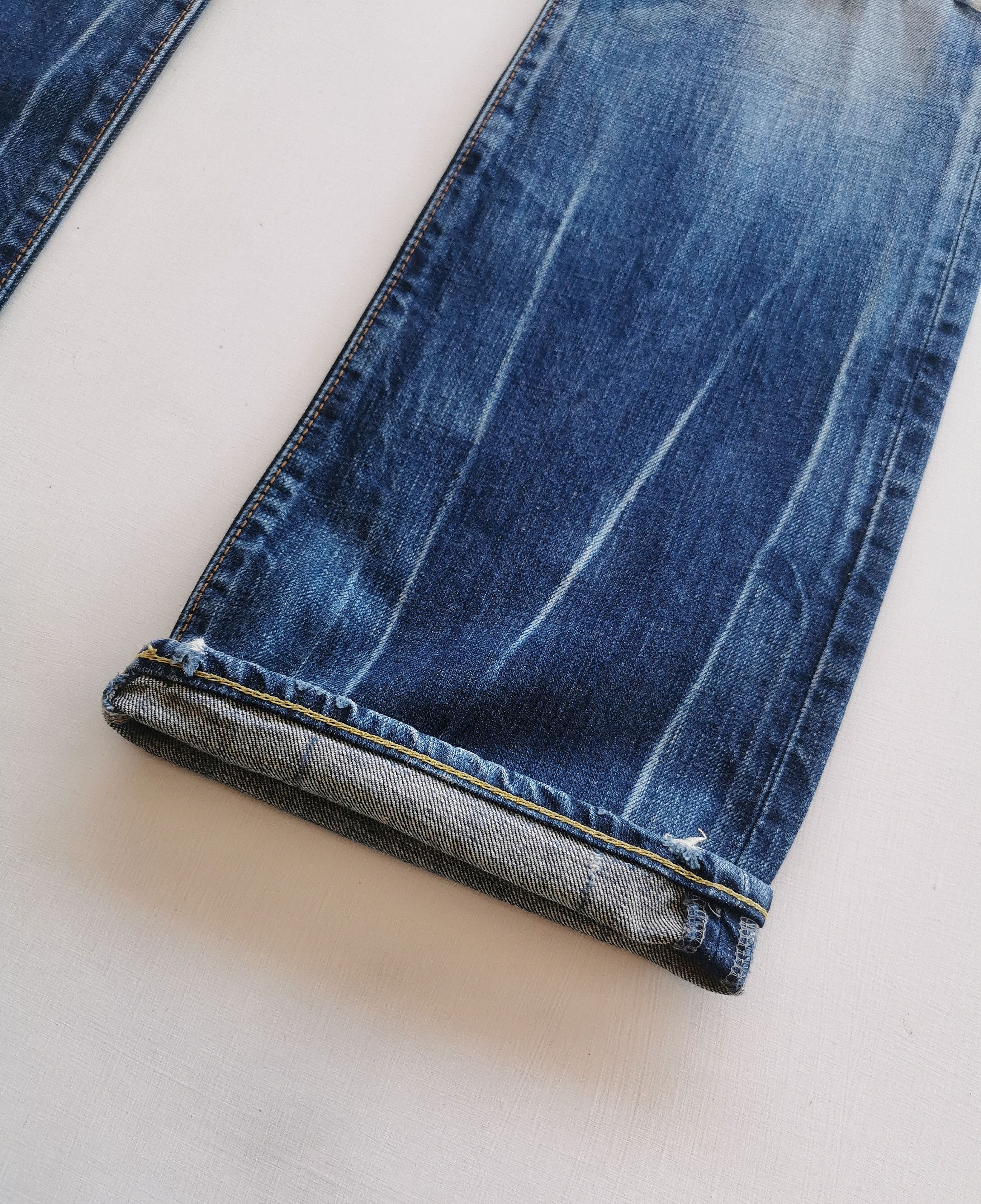 Japanese Brand Japanese Brand Rivet Blue Flare Whiskering Distressed Jeans Size US 28 / EU 44 - 5 Thumbnail