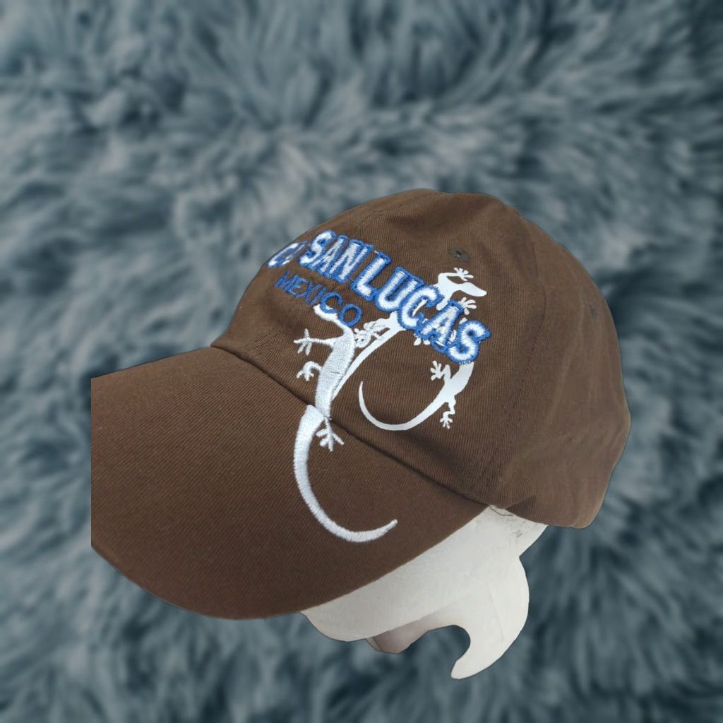 Vintage Unbranded Adjustable Hat Baseball Cap Unisex Adults Brown Cotton Canvas Embroidered Beach Cabo Mexico Fish Size ONE SIZE - 1 Thumbnail