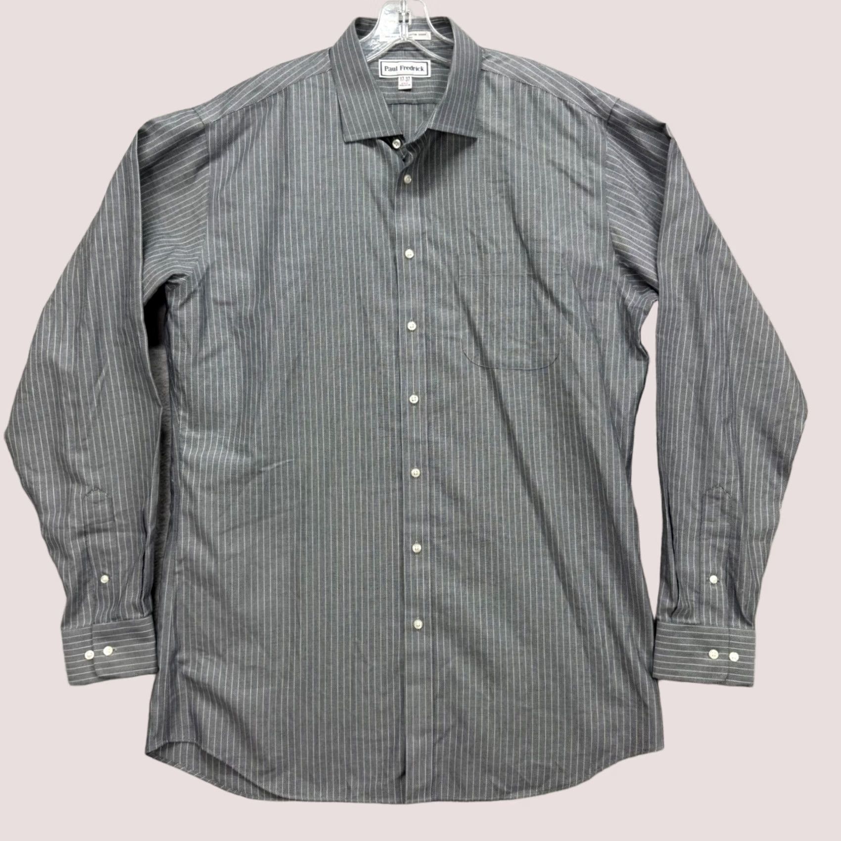 Vintage Kenneth Cole Awearness Dress Shirt Mens Large 16 36/37 Gray Slim Fit  Non Iron | Grailed