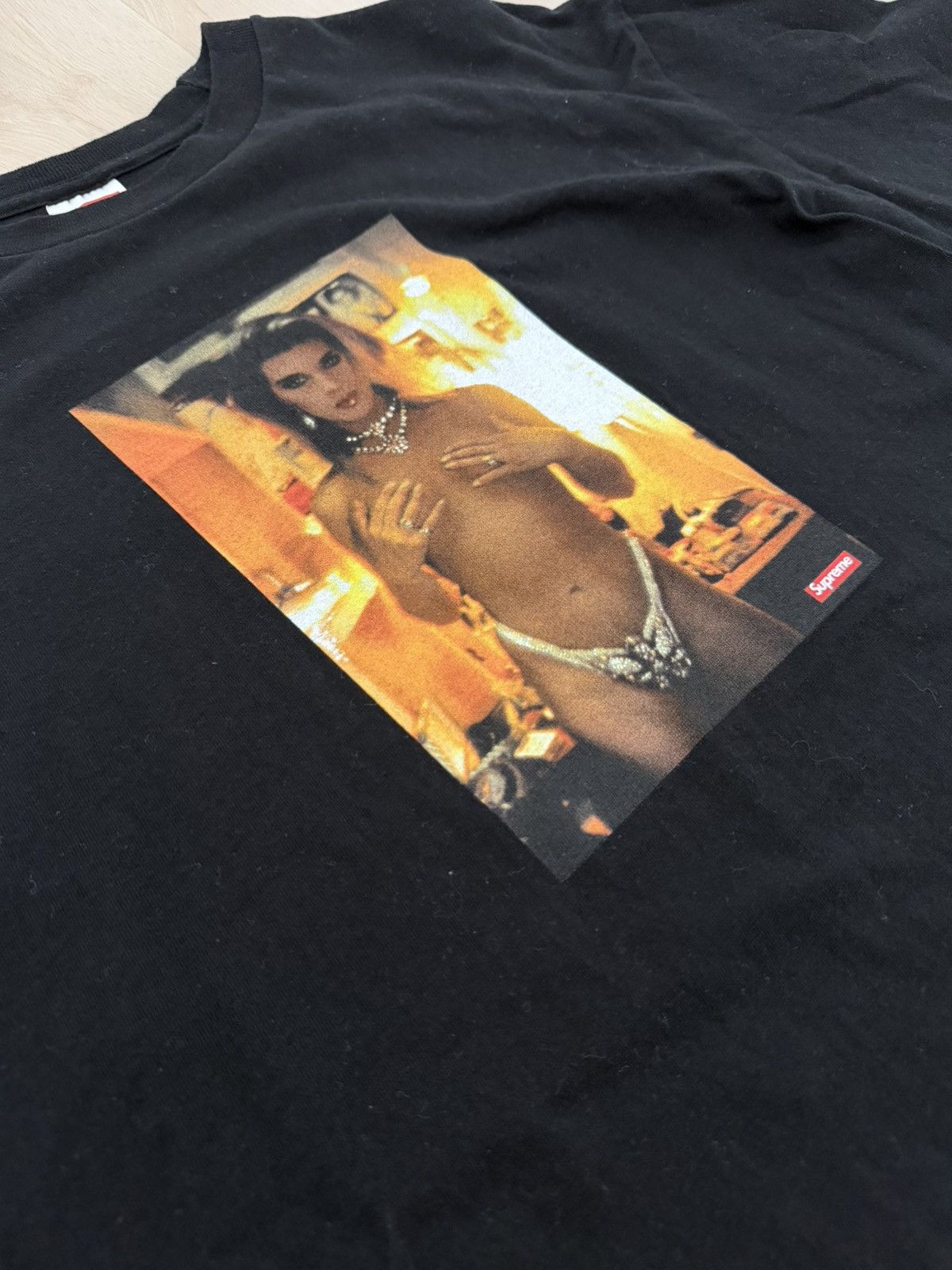 Supreme Supreme SS18 Nan Goldin Kim in Rhinestone Tee Black Size US L / EU 52-54 / 3 - 8 Thumbnail