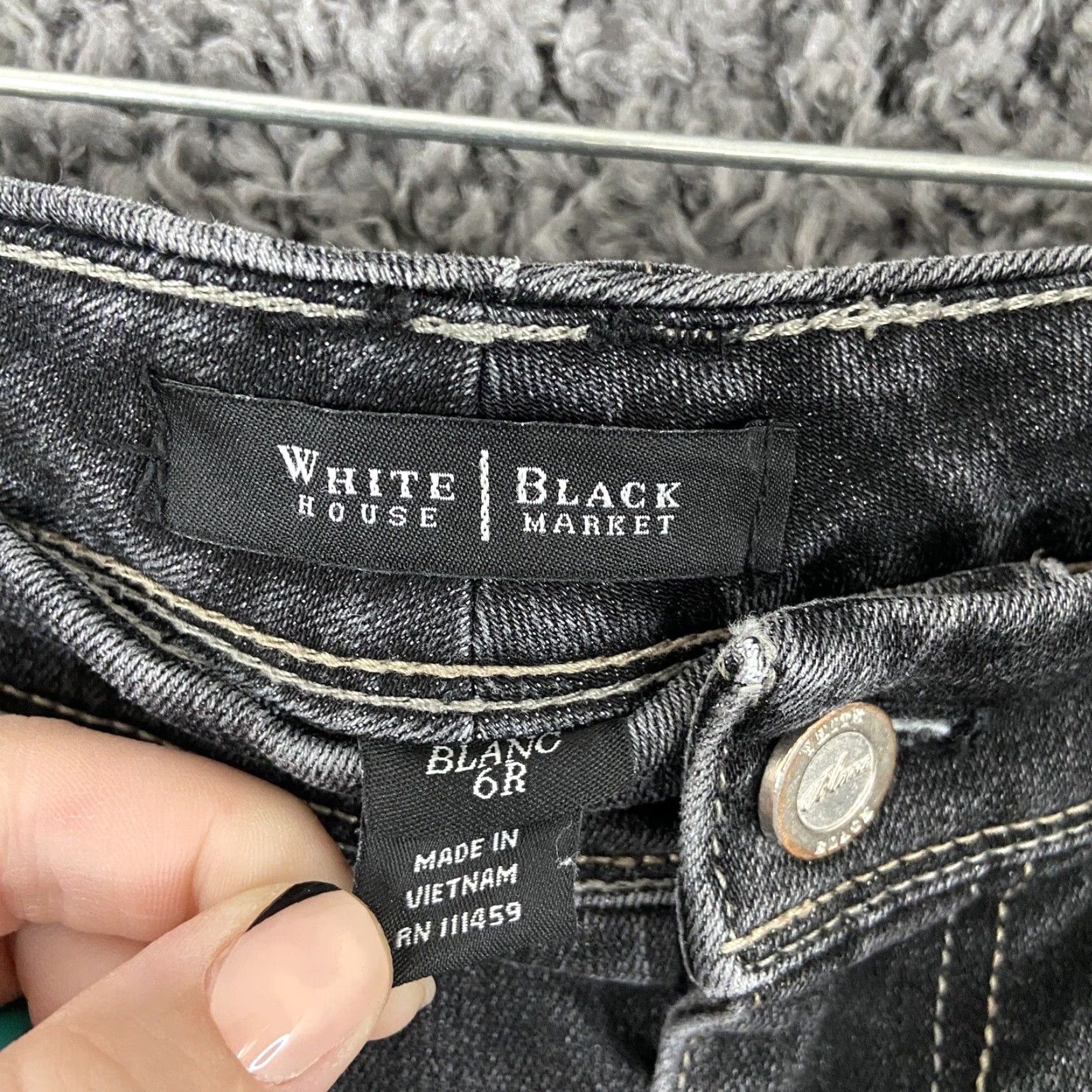 White House Black Market White House Black Market Blanc Women's Flared Black Jeans 6R Regular Size 28" / US 6 / IT 42 - 6 Thumbnail