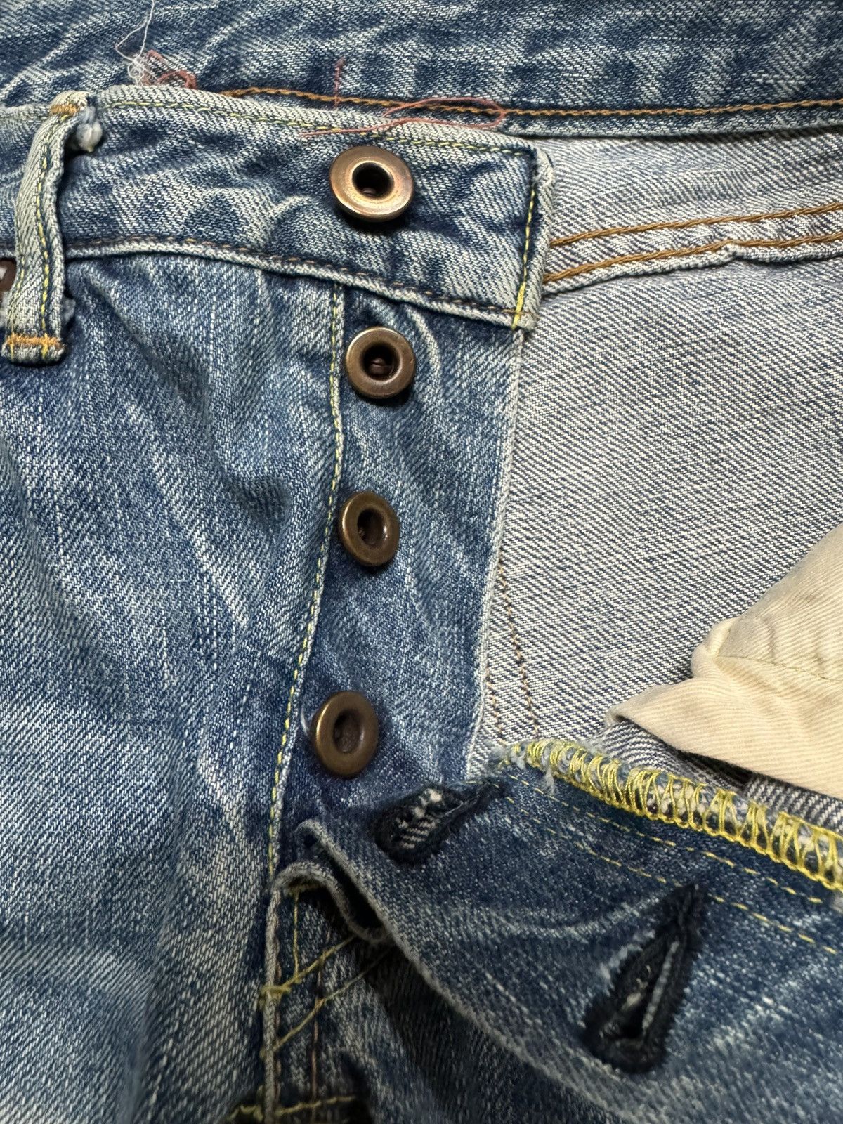 14th Addiction 💥SELVEDGE💥90's KATOTOGI MADE IN JAPAN FADED SELVEDGE FLARED Size US 26 / EU 42 - 9 Thumbnail