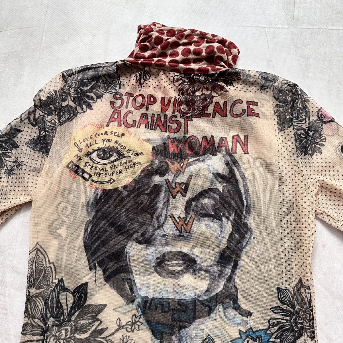 Hysteric Glamour × Undercover Mesh Top Tattoo Long Sleeve T Shirt Cop Copine JPG Vibe Size M / US 6-8 / IT 42-44 - 3 Thumbnail