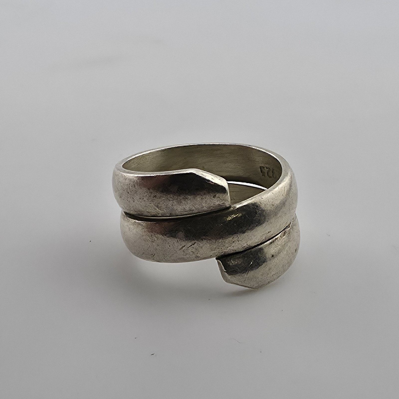 Other Vintage Mexico 925 Sterling Silver Wrap Ring 7 Modernist Size ONE SIZE - 2 Thumbnail