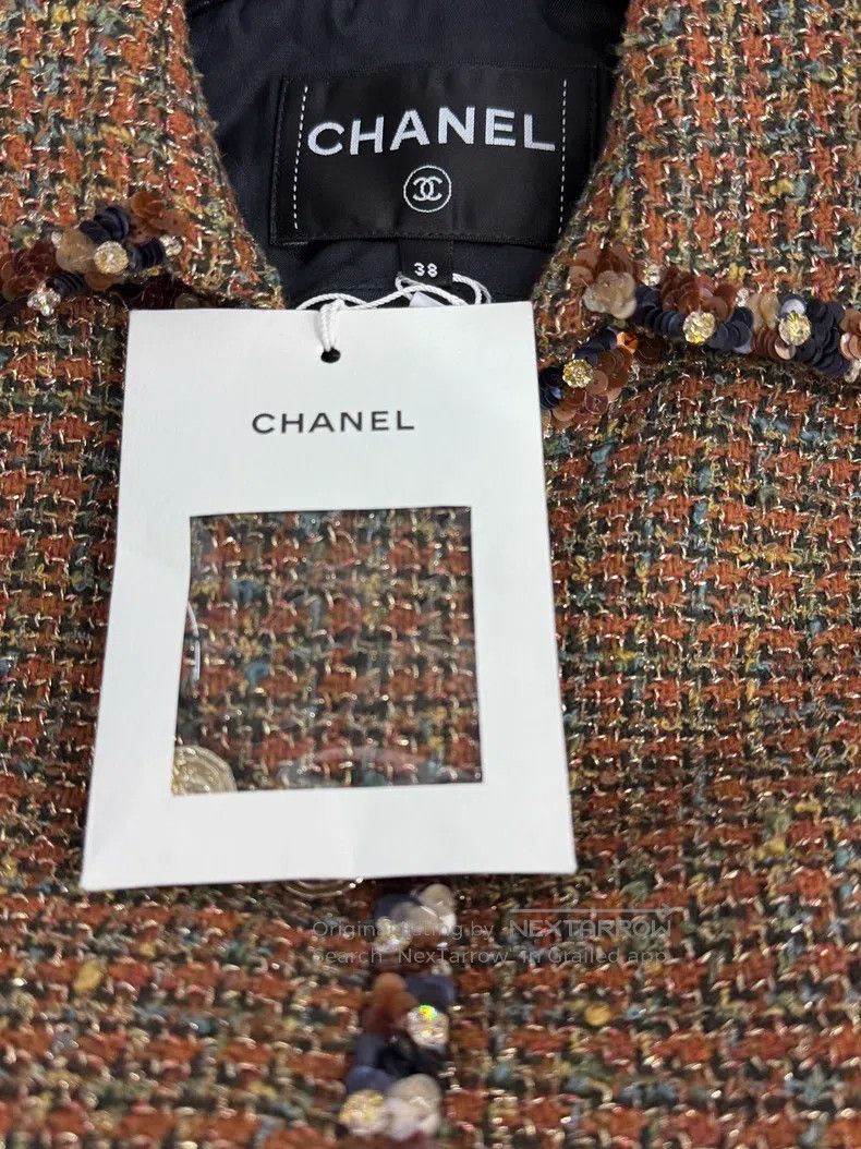 Chanel Chanel 25A high-end handicraft workshop coffee brown twill Size XS / US 0-2 / IT 36-38 - 4 Thumbnail