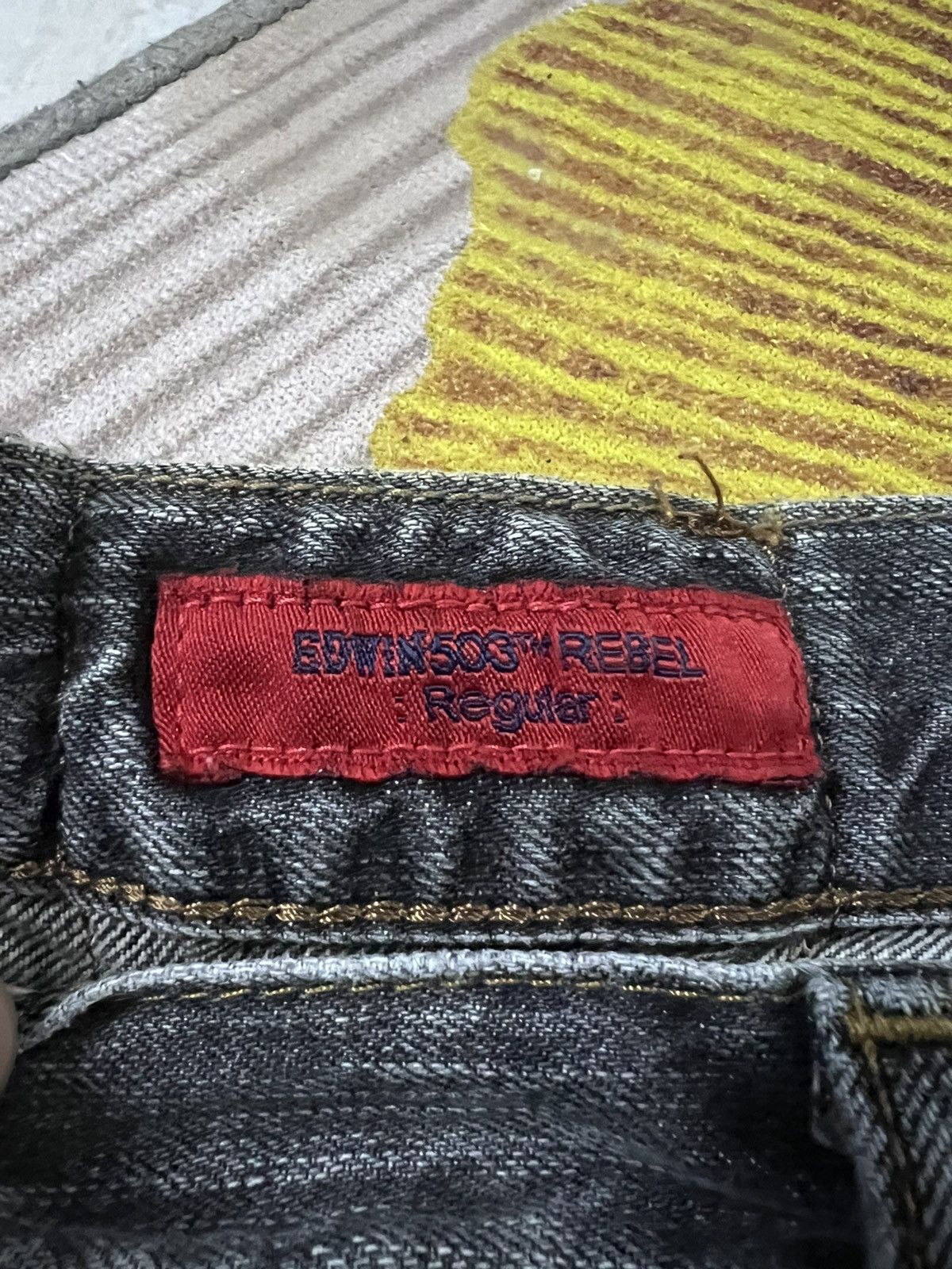 Edwin × If Six Was Nine × Japanese Brand EDWIN 503 FADED BLACK DISTRESSED JEANS VERY RARE Size US 28 / EU 44 - 9 Thumbnail