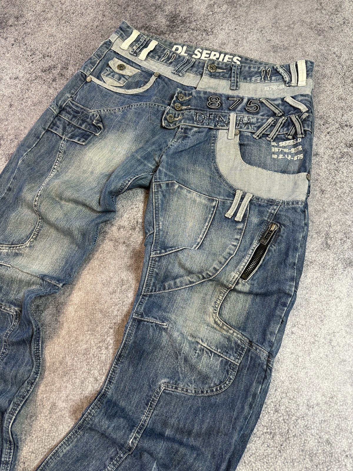 Other Y2K Vintage Avant Garde Casual Jeans Streetwear Rare USA 36 Size US 35 - 3 Thumbnail