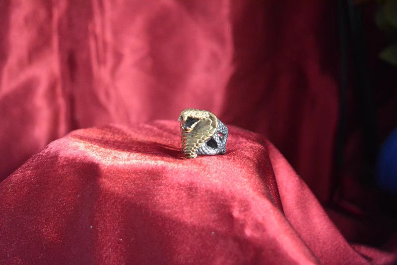 Jewelry Snake Vintage Jewelry Rings Open Chrome Ring (Size 7-13) Size ONE SIZE - 4 Thumbnail