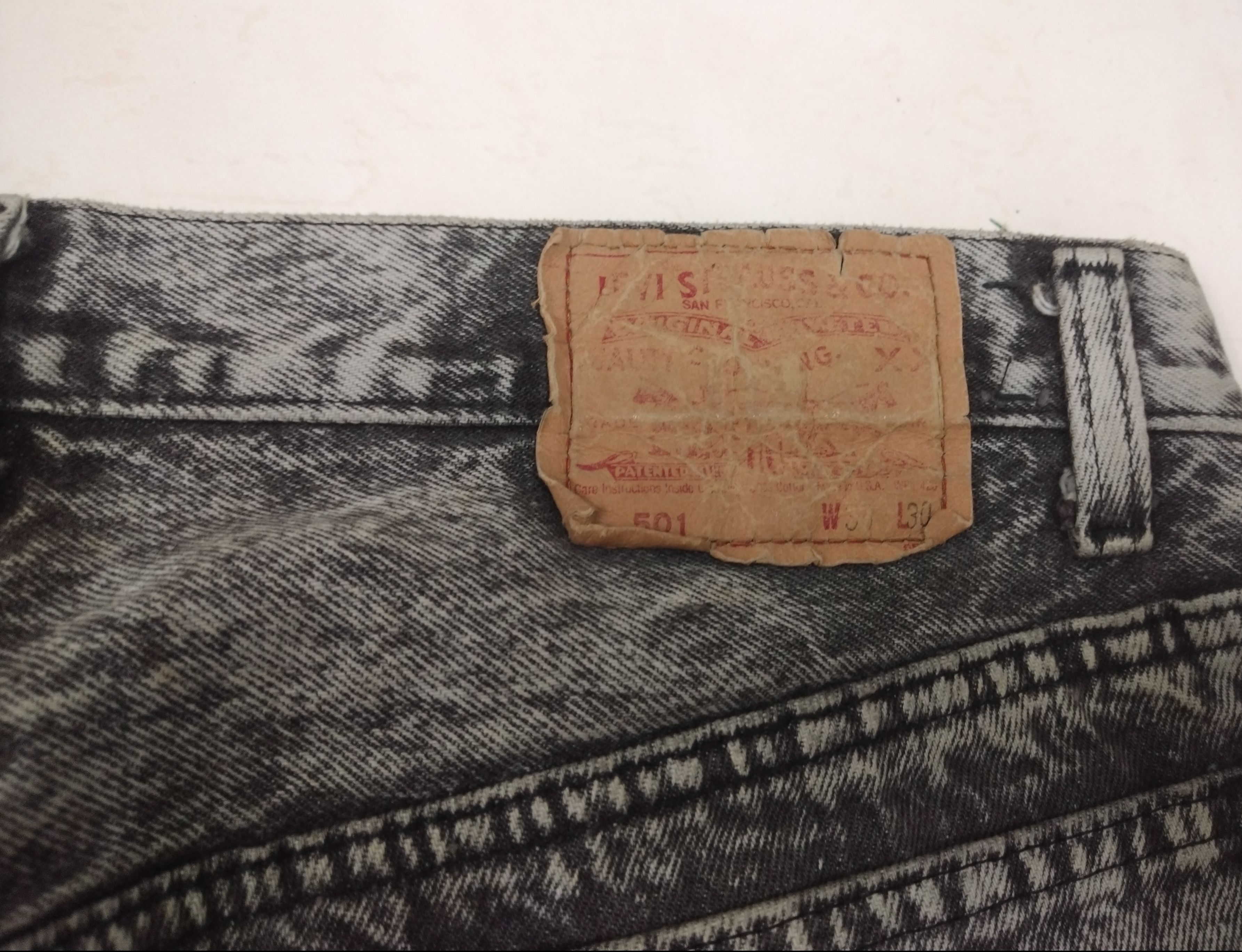 If Six Was Nine × Levi's 💥Sendoffer💥 Rare acid wash Levis 501 80's black 36X 30 Size US 36 / EU 52 - 5 Thumbnail
