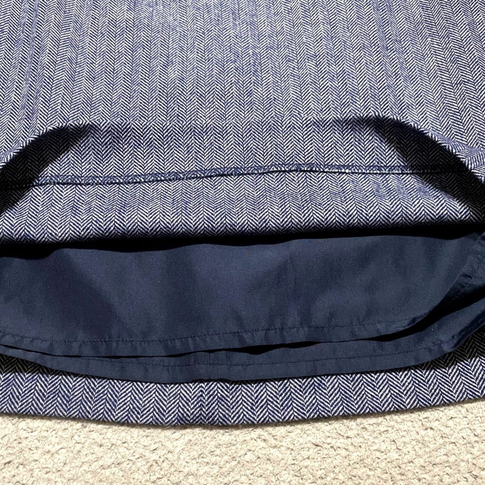 J.Crew VINTAGE New J.CREW Womens Skirt Blue Striped A-Line Lined NWT 4 Short Pockets Womens Size 27" / US 4 / IT 40 - 7 Thumbnail