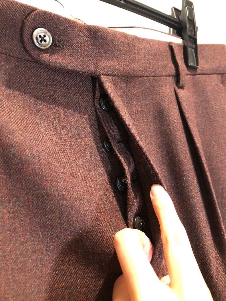 Celine NEAT Brown Tapered Trousers for Men Size US 34 / EU 50 - 5 Thumbnail