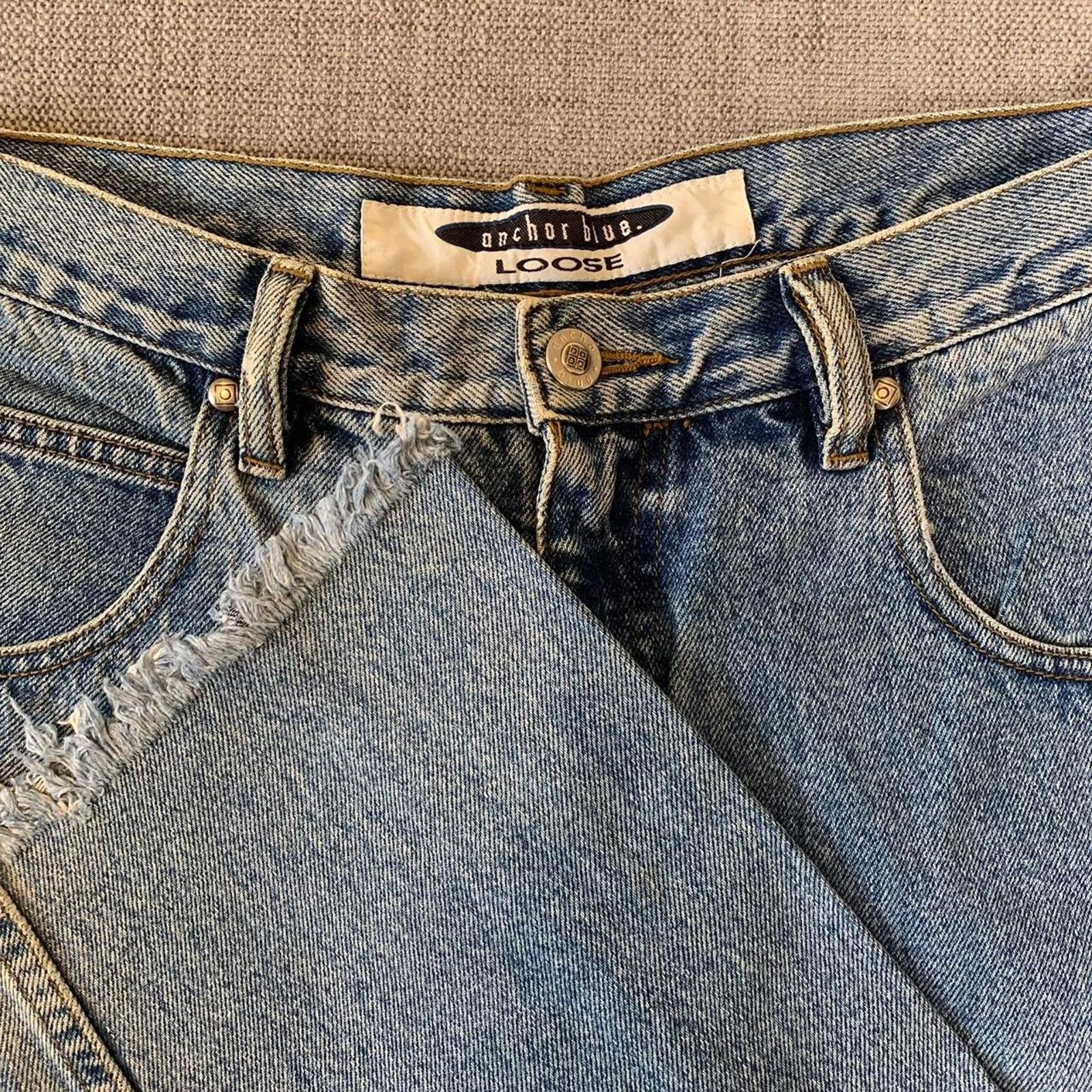 Anchor Blue Y2K Anchor Blue Loose Faded Denim Jeans Size US 34 / EU 50 - 1 Thumbnail