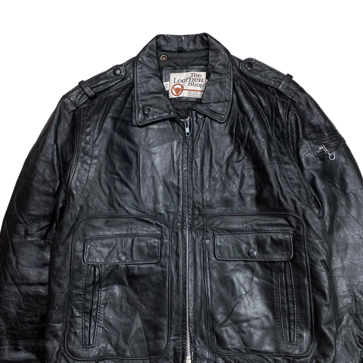 Sears Vintage Sears The Leather Shop Leather Jacket Size US M / EU 48-50 / 2 - 2 Thumbnail