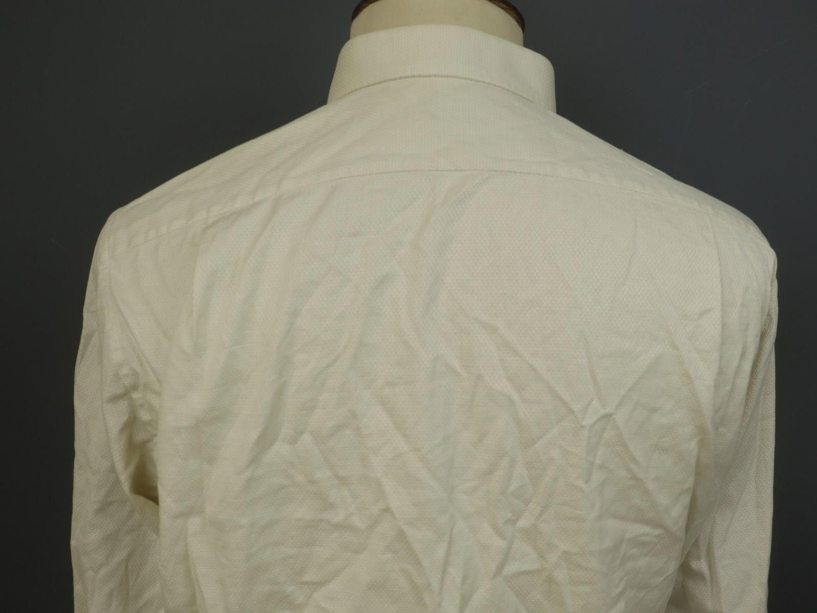 Ermenegildo Zegna Zegna Beige Cotton Collared Dress Shirt Size 43 Size 38R - 9 Thumbnail