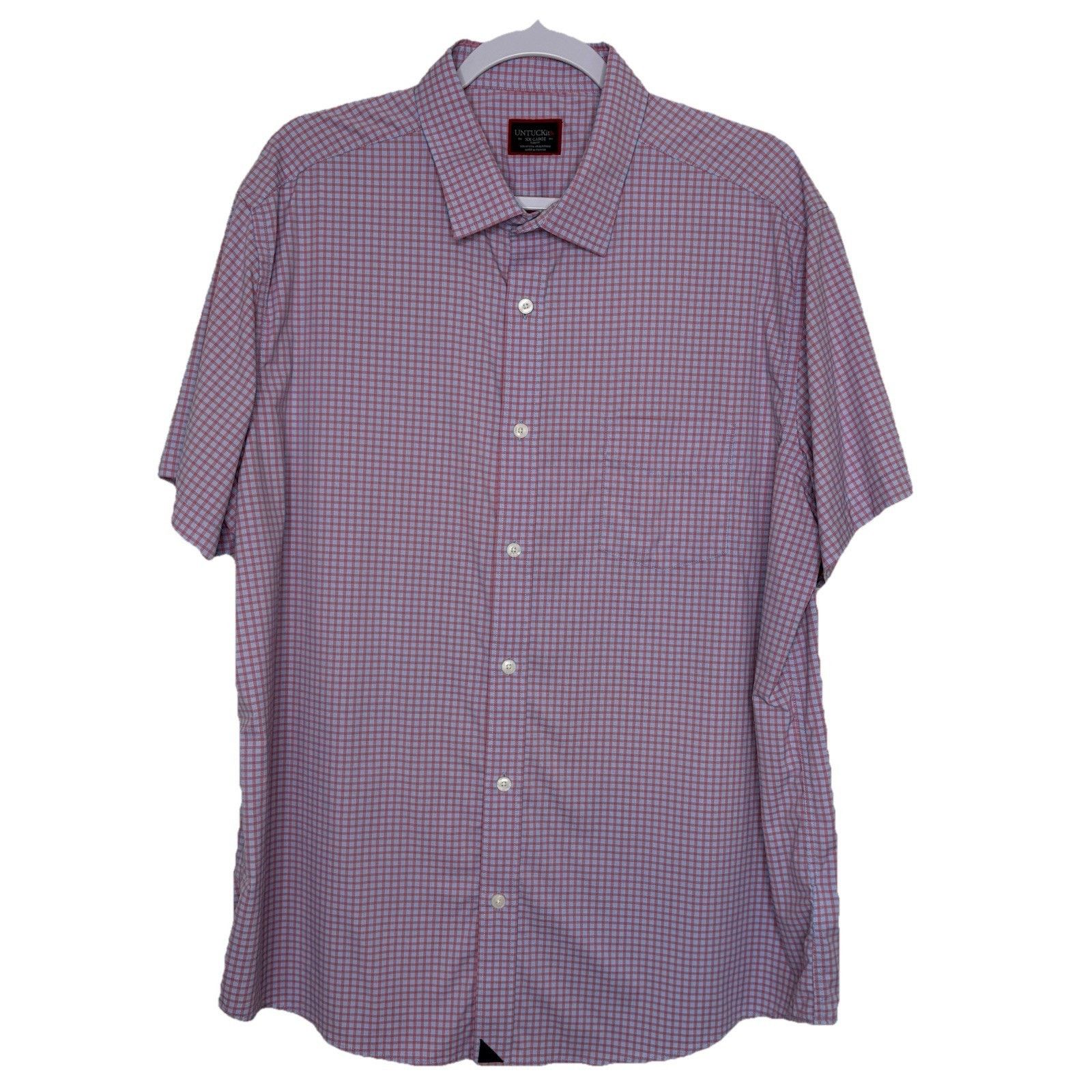 UNTUCKit UNTUCKit Performance Nylon Plaid Button Front Shirt Slim Fit Size US XXL / EU 58 / 5 - 3 Thumbnail