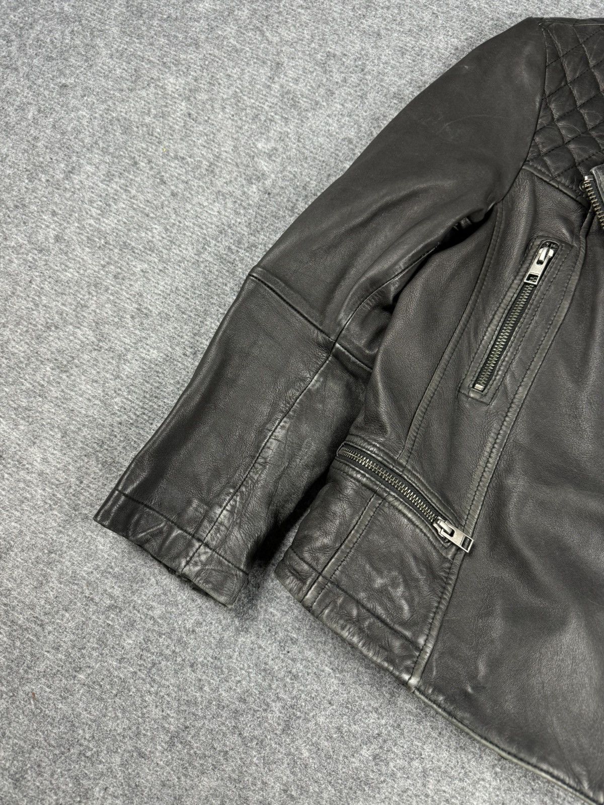 Allsaints × Genuine Leather Allsaints Rampones Leather Jacket Size M / US 6-8 / IT 42-44 - 3 Thumbnail