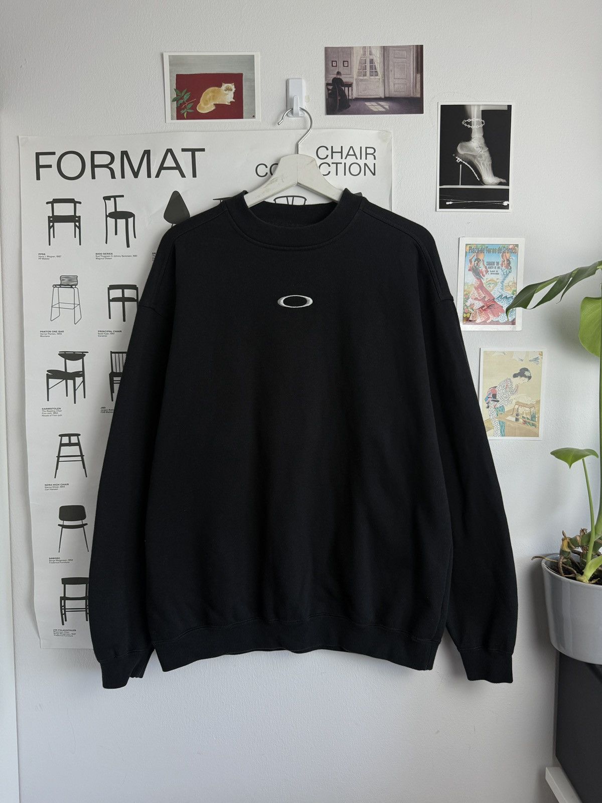 vintage Oakley 90s ニット　ブラック Oakley Vintage 90s Wool Mock Neck Knit Logo Sweater size M/L