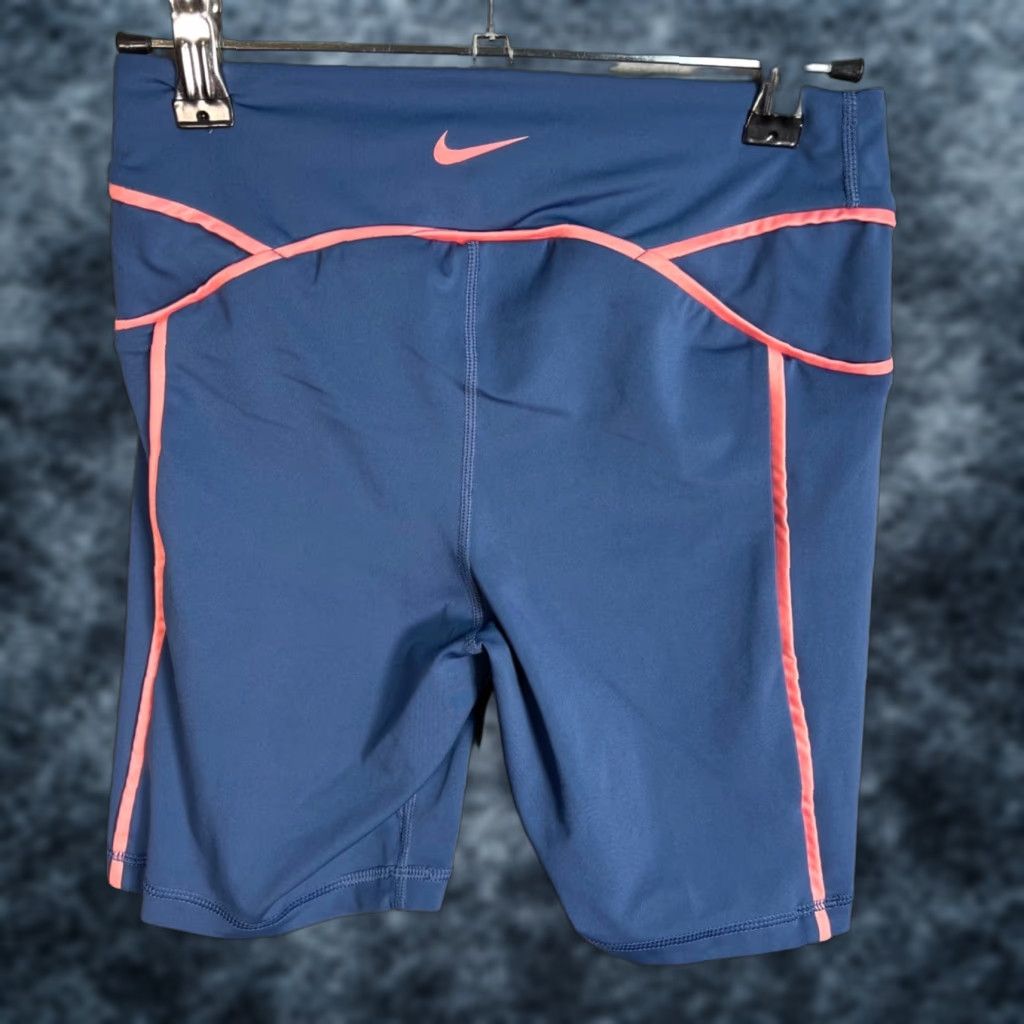 Nike Nike Pro Dri-Fit Womens Size Small Compression Biker Shorts Blue / Pink Athletic Size 28" / US 6 / IT 42 - 1 Thumbnail